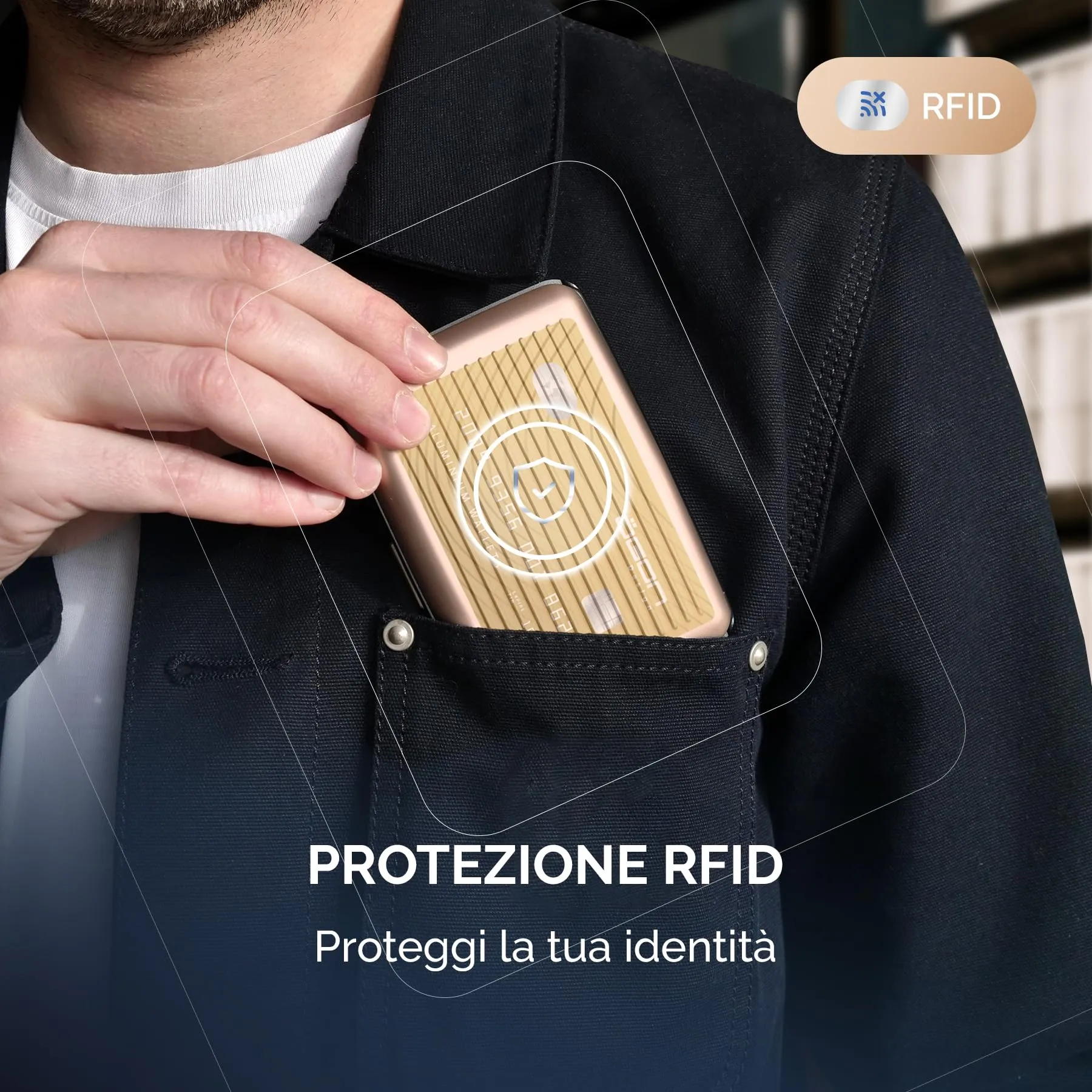 Portacarte in alluminio con protezione RFID. Modello: STOCKHOLM PREMIUM - immagine 6