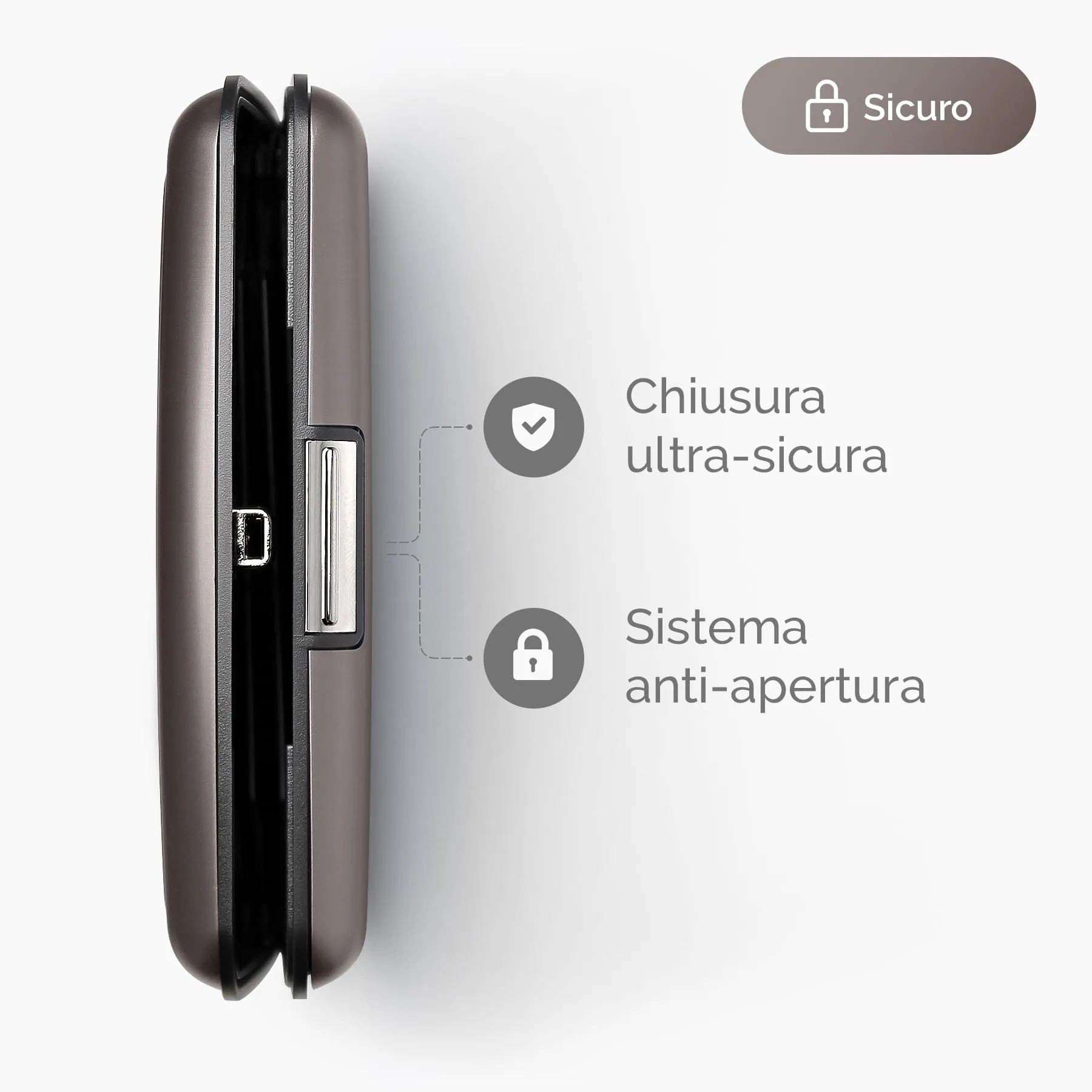 Portacarte in alluminio con protezione RFID. Modello: STOCKHOLM PREMIUM - immagine 2