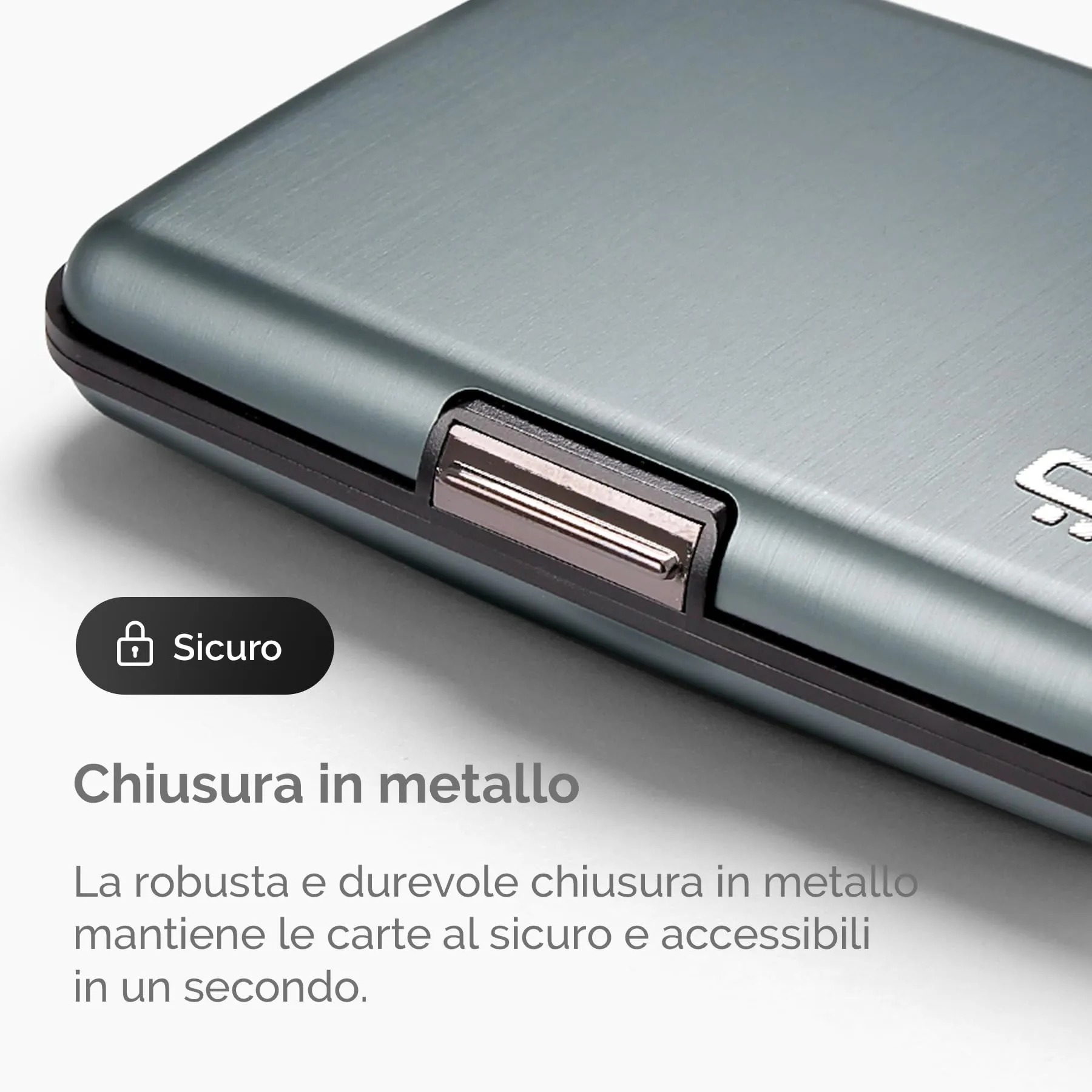 Portacarte in alluminio con protezione RFID. Modello: STOCKHOLM PREMIUM - immagine 5