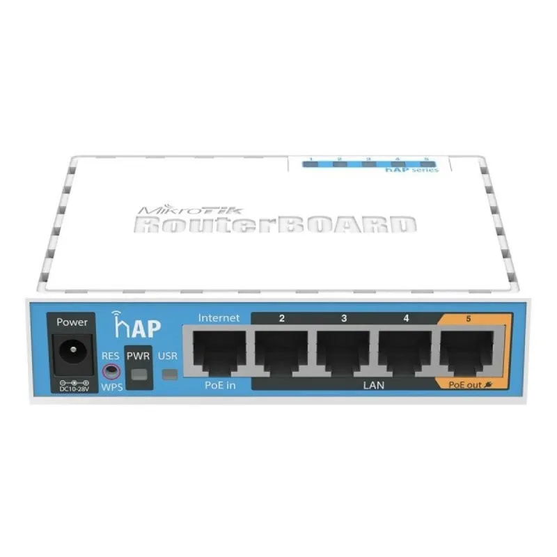 Cloud Router Switch MikroTik hAP 2.4GHz PoE Blanco RB951Ui-2nD - immagine 1
