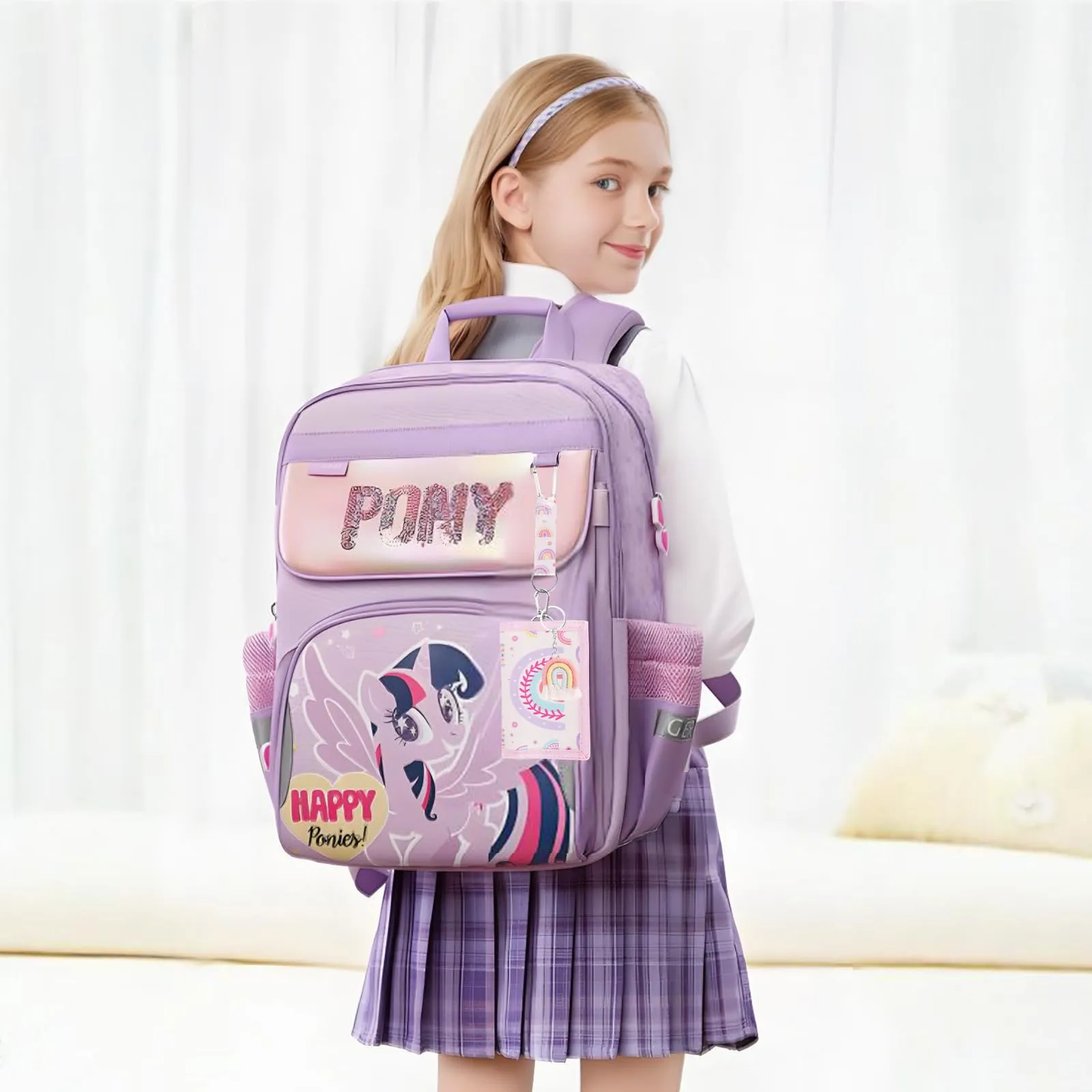 GADITIEK Marsupio da collo per ragazze, portafoglio per bambini con portachiavi, portafoglio per bambini per ragazze, compleanni (Bohemian - New) - immagine 6