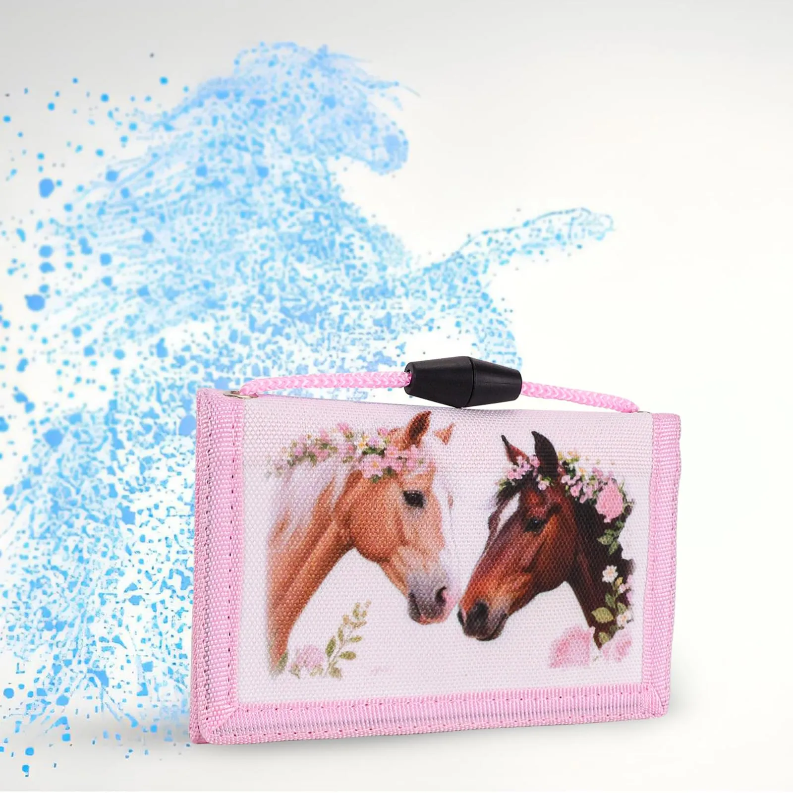 GADITIEK Marsupio da collo per ragazze, portafoglio per bambini con portachiavi, portafoglio per bambini per ragazze, compleanni (Horse) - immagine 4