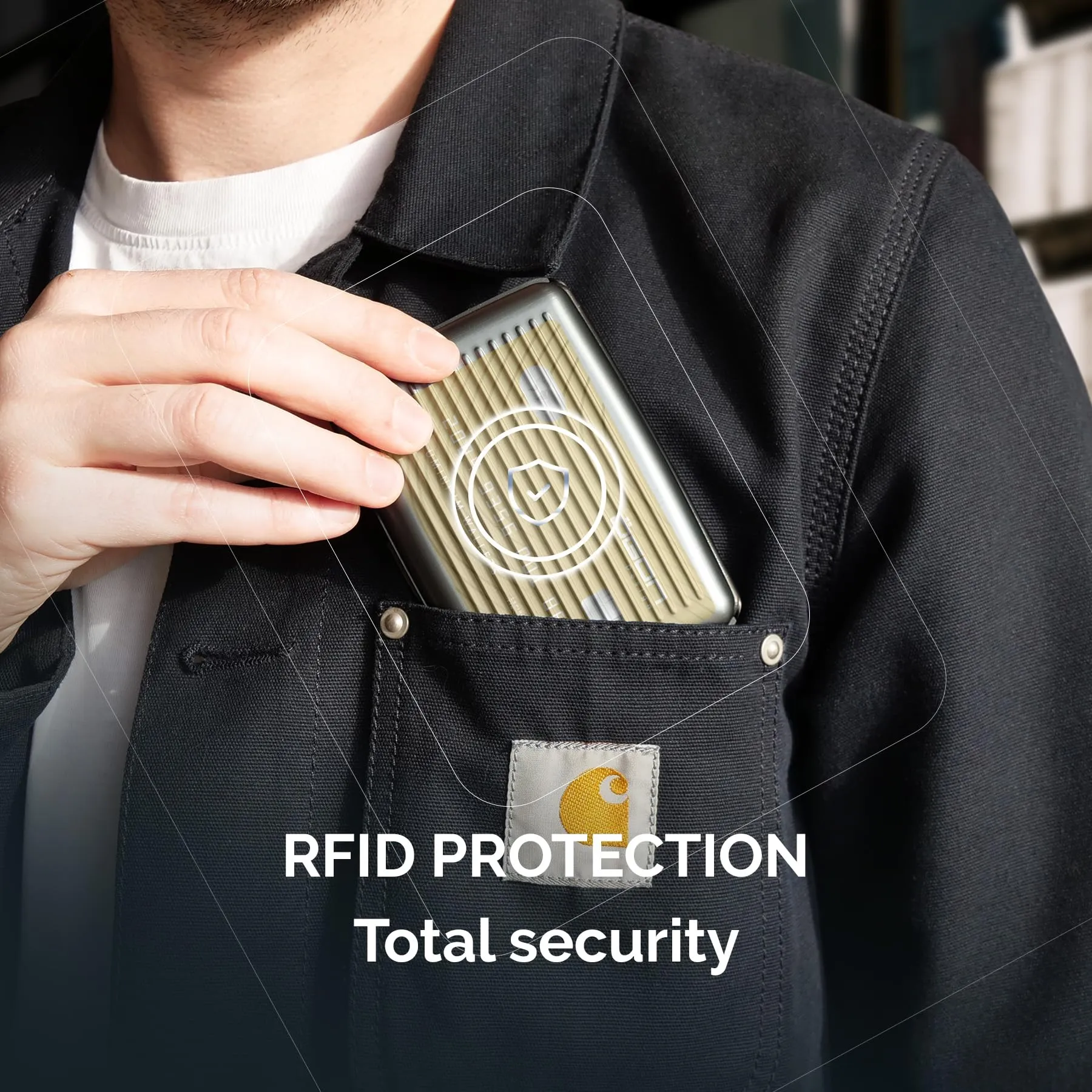 Portacarte in alluminio con protezione RFID. Modello: STOCKHOLM PREMIUM - immagine 4