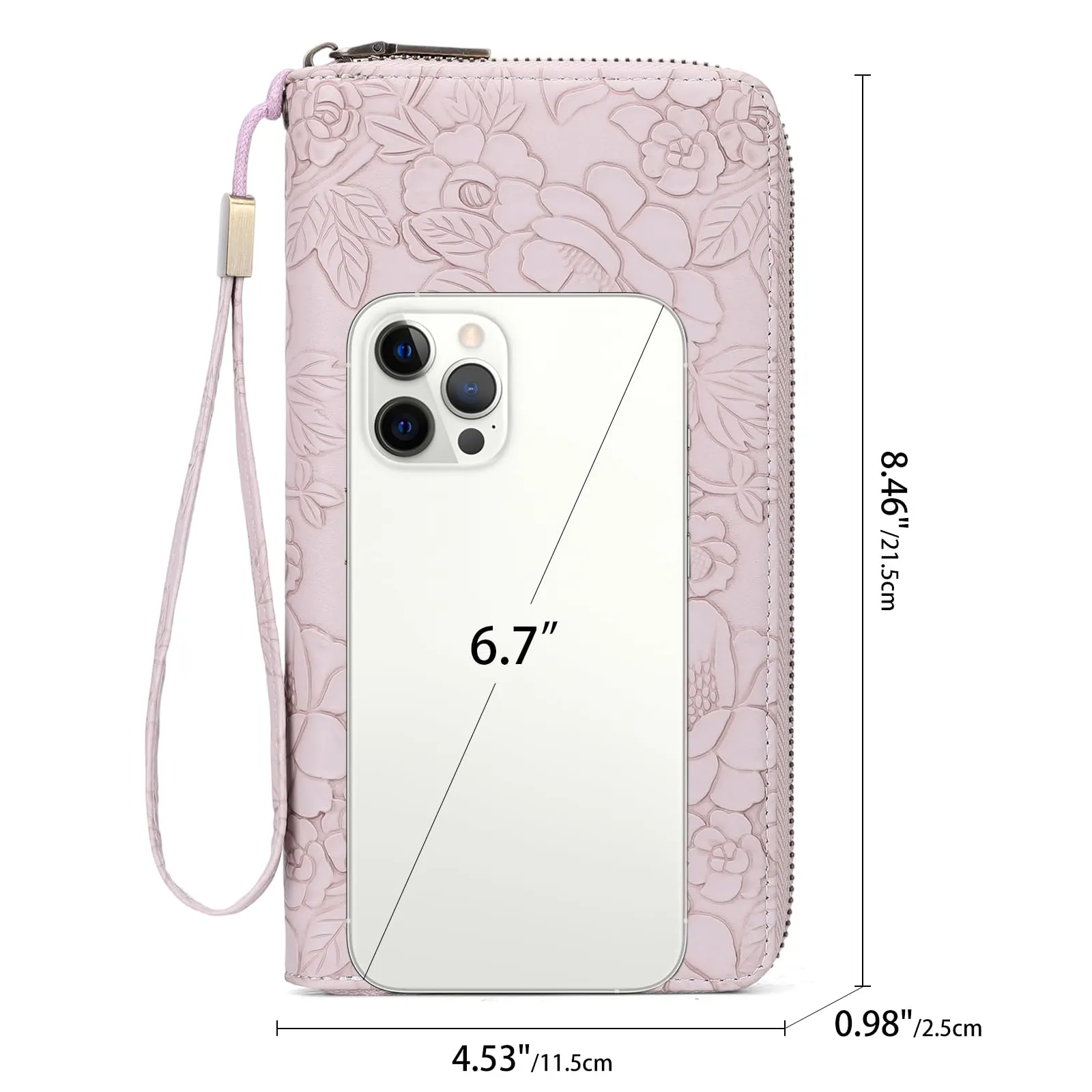 SENDEFN Portafoglio Donna Grande, Portamonete RFID in Pelle Vegana, Chiusura con Cerniera, Borsellino Donna Grande Capacità con 17 Scomparti per Carte, Ideale Regali - immagine 5