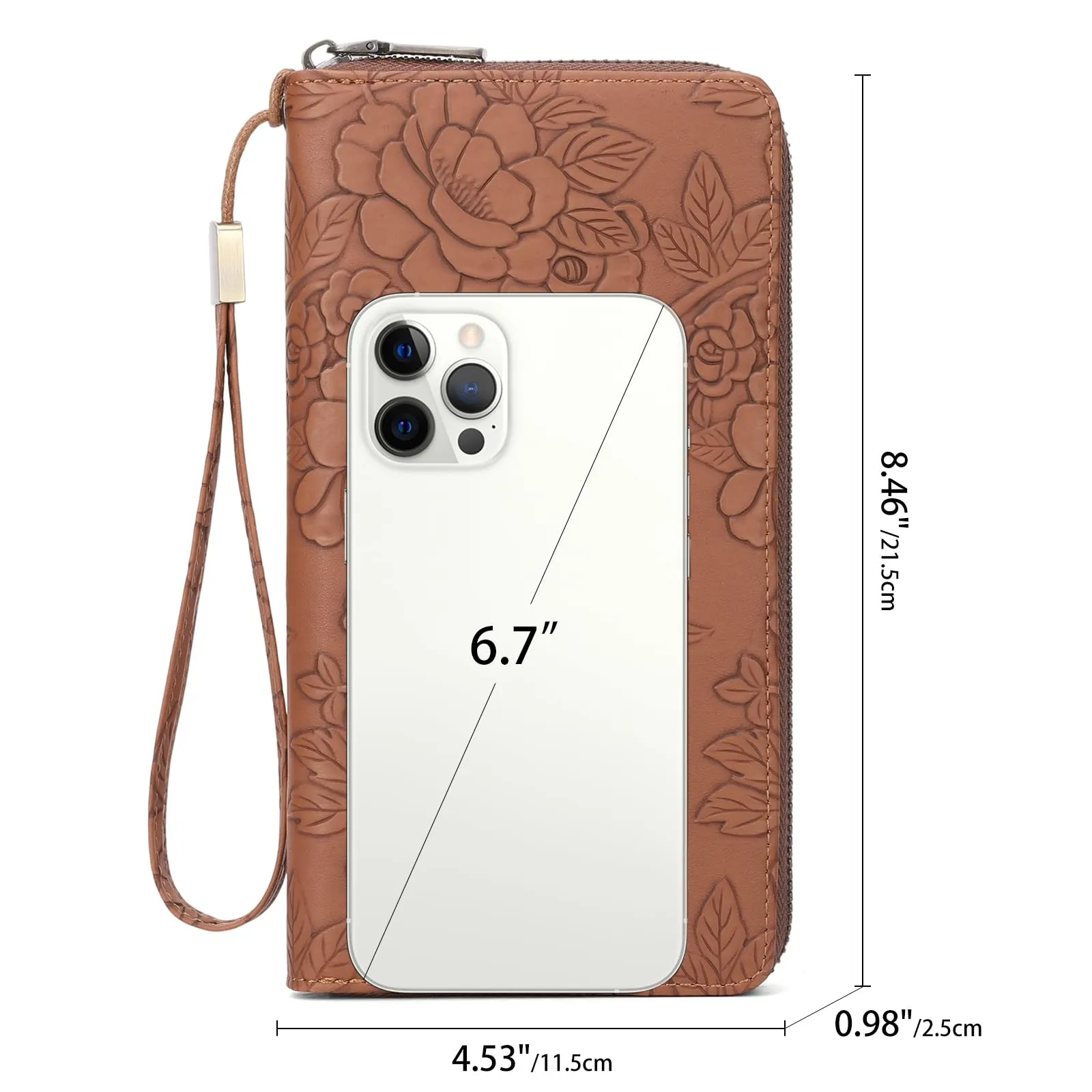 SENDEFN Portafoglio Donna Grande, Portamonete RFID in Pelle Vegana, Chiusura con Cerniera, Borsellino Donna Grande Capacità con 17 Scomparti per Carte, Ideale Regali - immagine 5