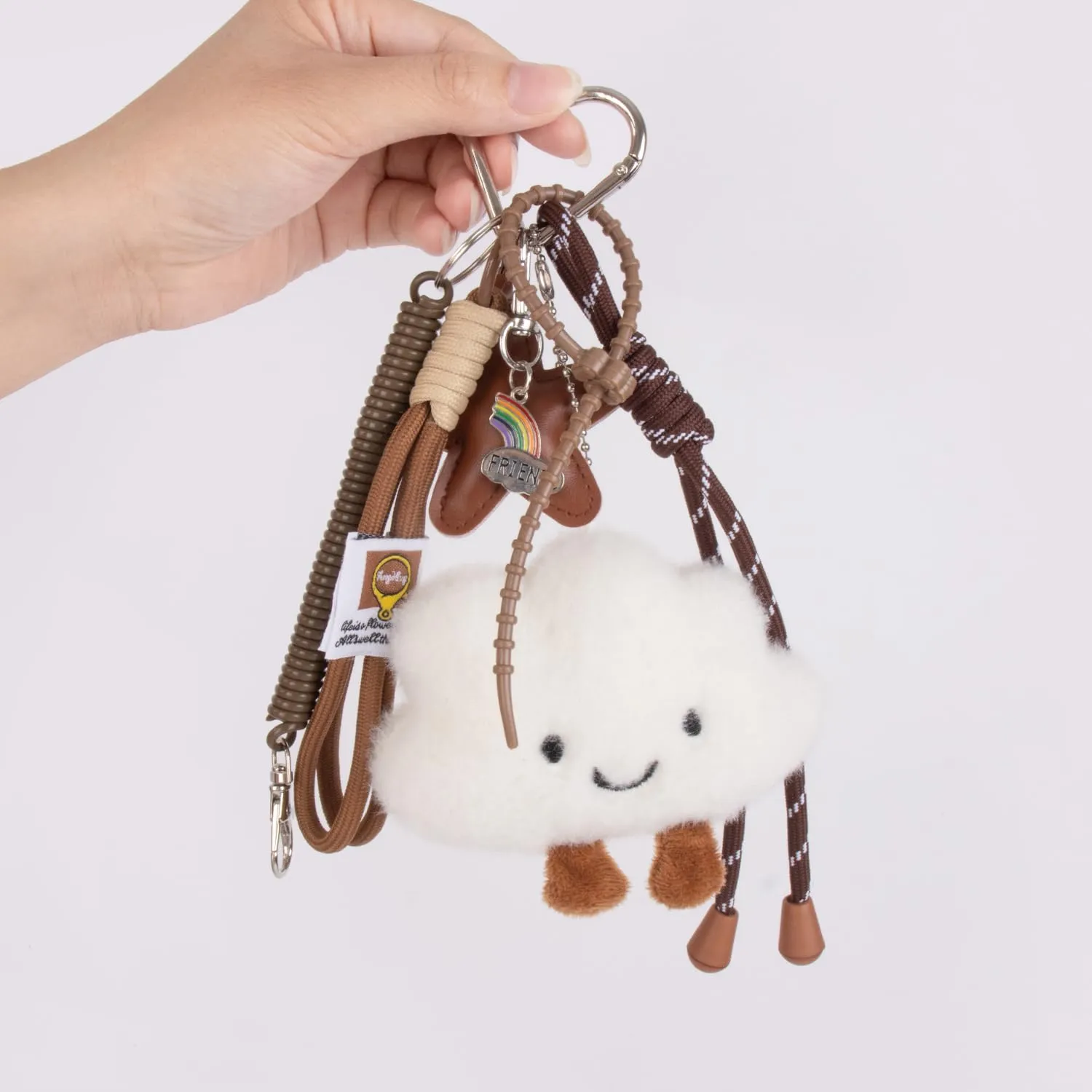 Georgie Porgy Portachiavi Borse Accessori per Donna Borsa Ciondolo Borsa Charm Zaino Scuola Borsa Sportiva Cute Keychain Regali per Ragazze (Nuvola Stella Friends) - immagine 4