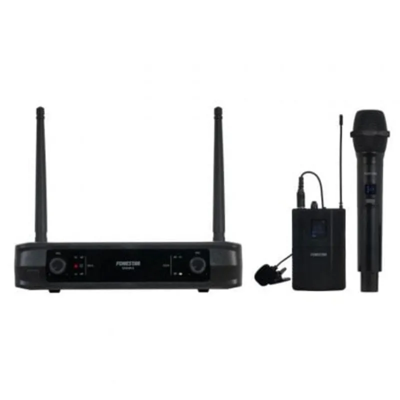 Microfono Fonestar SONAIR-2MP UHF doppio mano e bodypack con ricevitore - immagine 1