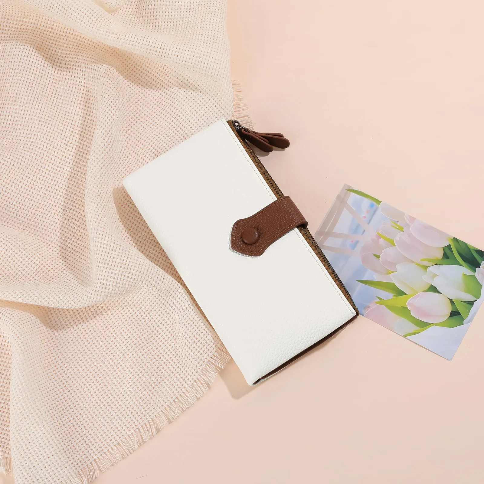 GOIACII Portafoglio da donna con blocco RFID Bifold grandi borse con slot per schede multiple - immagine 6