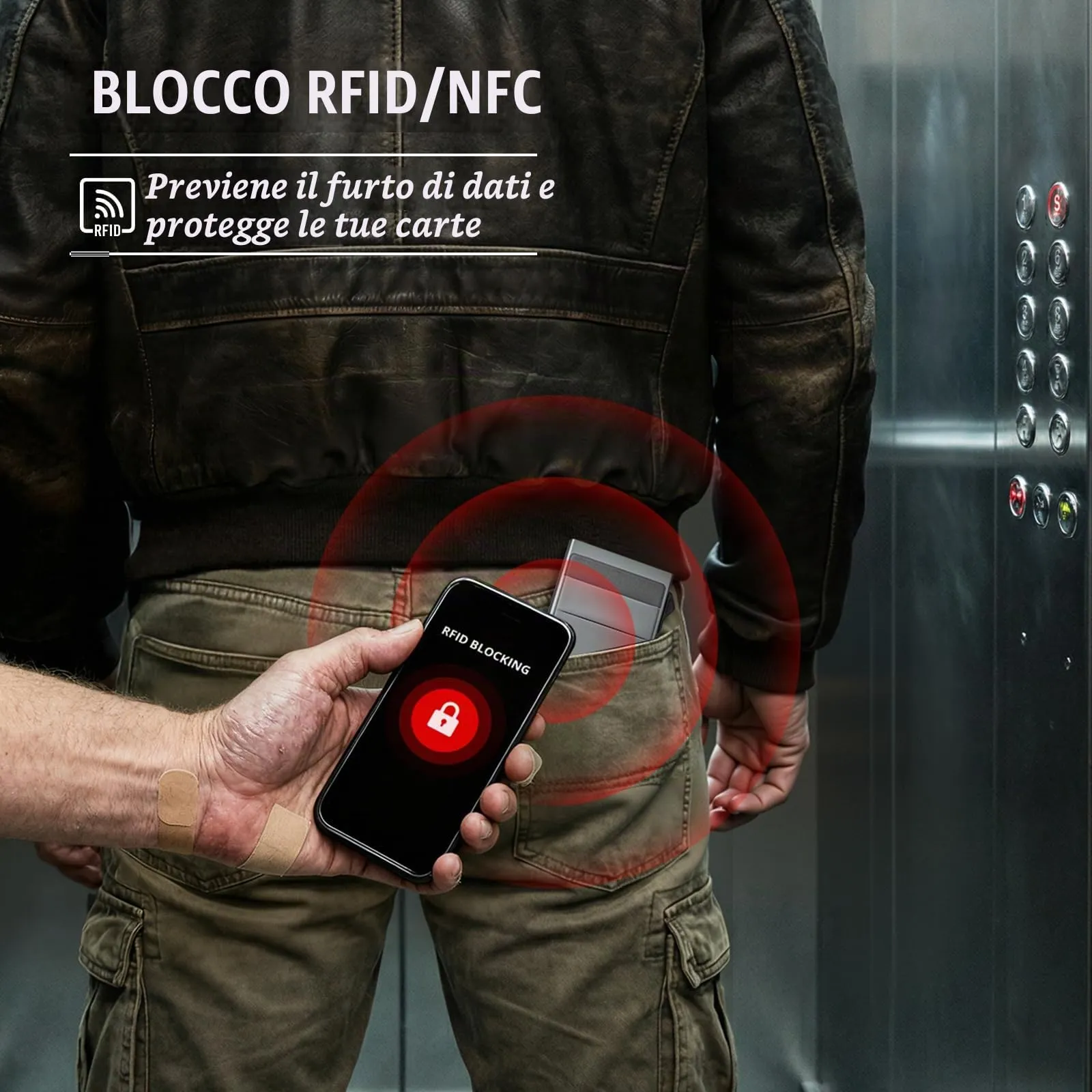YESIIW Portafoglio minimalista con protezione RFID, porta carte di credito, sottile, con scomparto per monete, piccolo portafoglio da uomo, A03 - grigio, Minimalista - immagine 5
