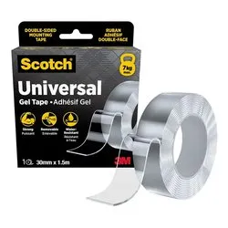 Nastro biadesivo Universal gel removibile (30mm x 1,5m) per uso interno, esterno SCOTCH Trasparente 7100377909 - immagine 1
