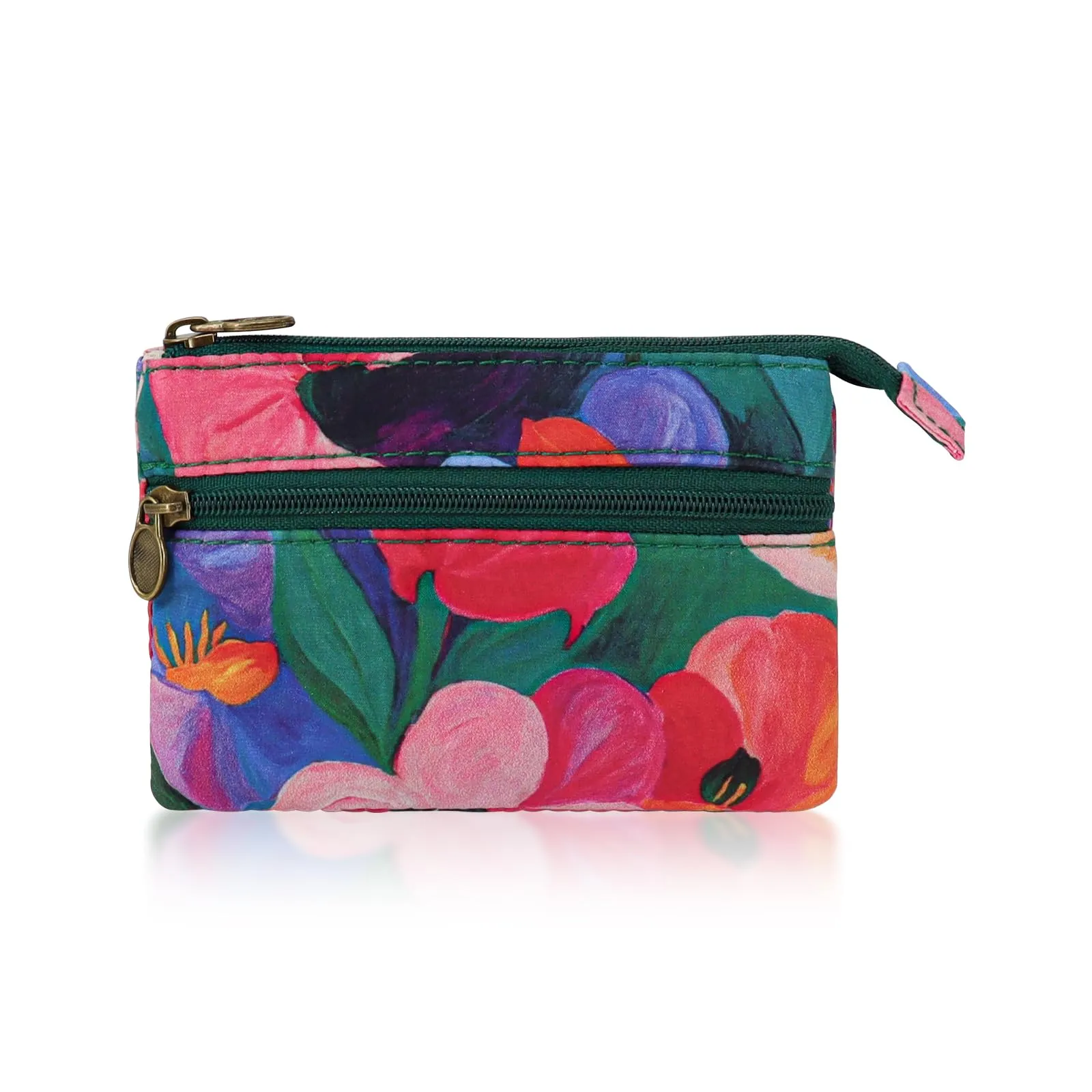Energather Portafoglio Piccolo, in Cotone, Portamonete per Donne e Ragazze, Piccolo Mini Portafoglio con Cerniera, Portamonete per Monete, Carte, Scontrini, Monete, Multicolore, S, casual - immagine 1