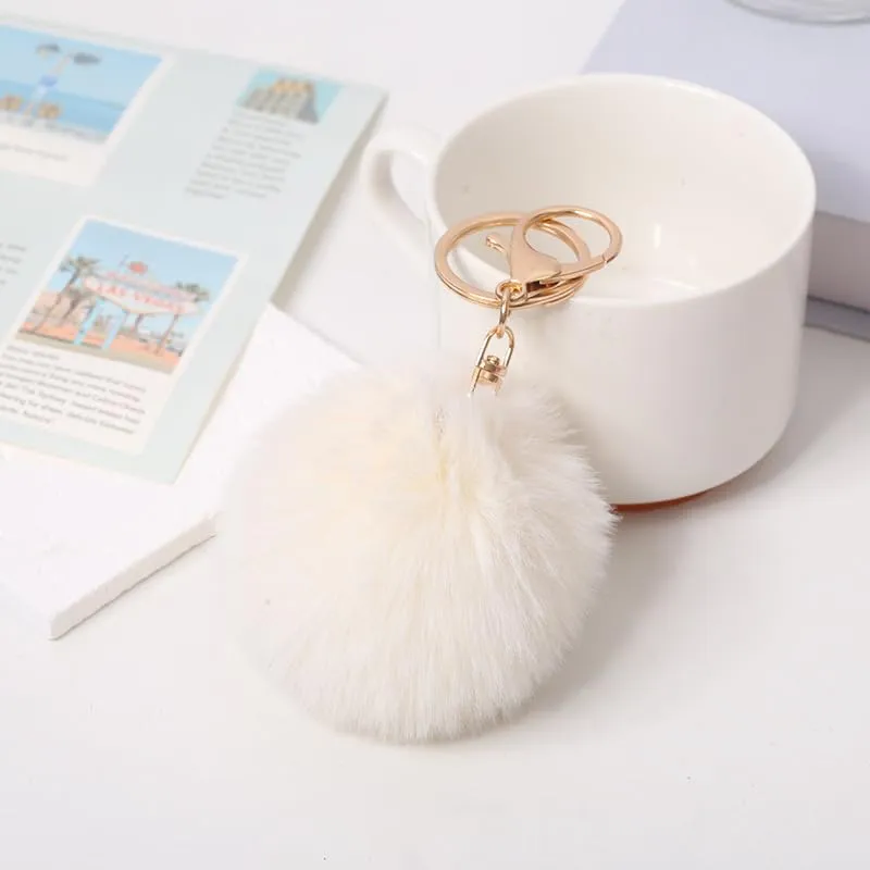 Georgie Porgy Portachiavi Borse Accessori per Donna Borsa Ciondolo Borsa Charm Zaino Scuola Borsa Sportiva Cute Keychain Regali per Ragazze (Gatto Pom Pom Perla) - immagine 5