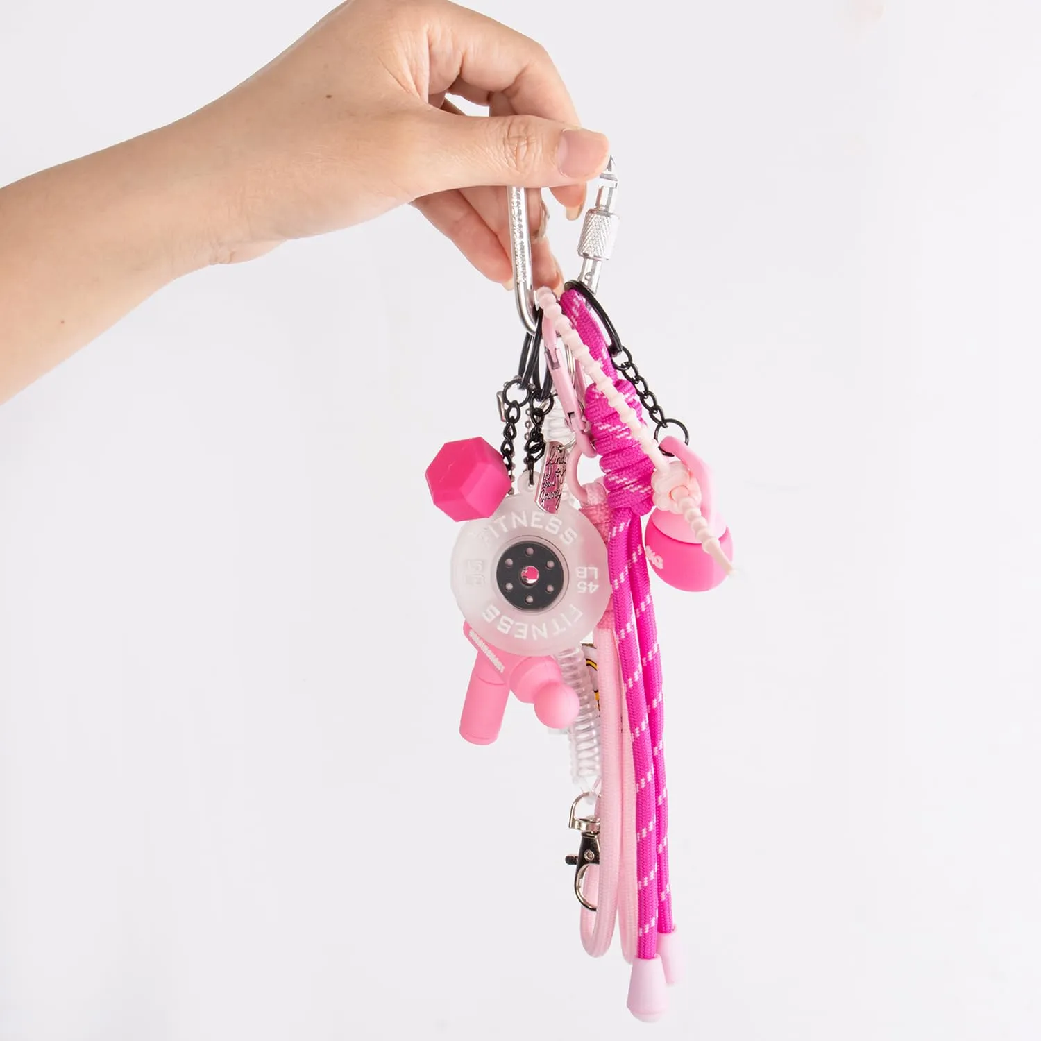 Georgie Porgy Portachiavi Borse Accessori per Donna Borsa Ciondolo Borsa Charm Zaino Scuola Borsa Sportiva Cute Keychain Regali per Ragazze (Fitness Rosa) - immagine 8