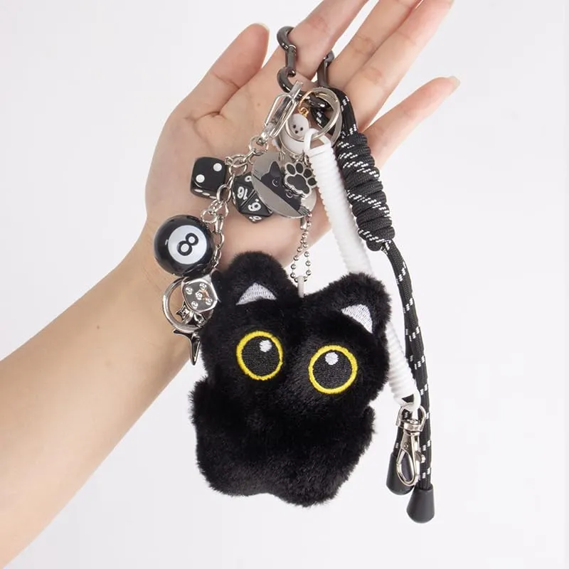 Georgie Porgy Portachiavi Borse Accessori per Donna Borsa Ciondolo Borsa Charm Zaino Scuola Borsa Sportiva Cute Keychain Regali per Ragazze (Gatto Dadi a 8 palle Hi) - immagine 6