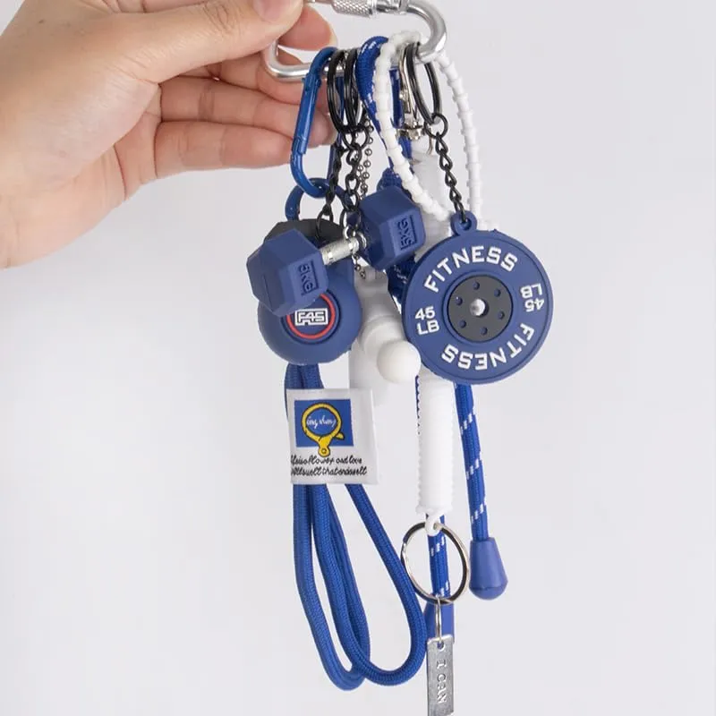 Georgie Porgy Portachiavi Borse Accessori per Donna Borsa Ciondolo Borsa Charm Zaino Scuola Borsa Sportiva Cute Keychain Regali per Ragazze (Fitness Blu) - immagine 6