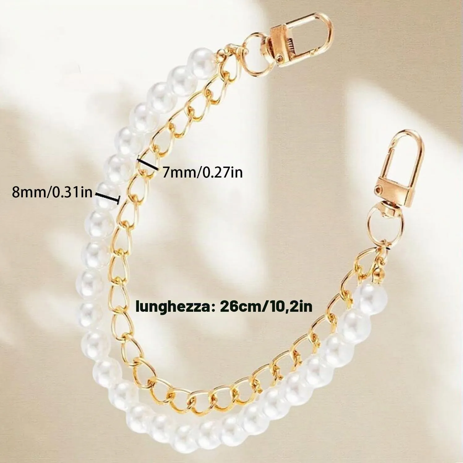 Georgie Porgy Portachiavi Borse Accessori per Donna Borsa Ciondolo Borsa Charm Zaino Scuola Borsa Sportiva Cute Keychain Regali per Ragazze (Malocchio Perla Good Luck) - immagine 6