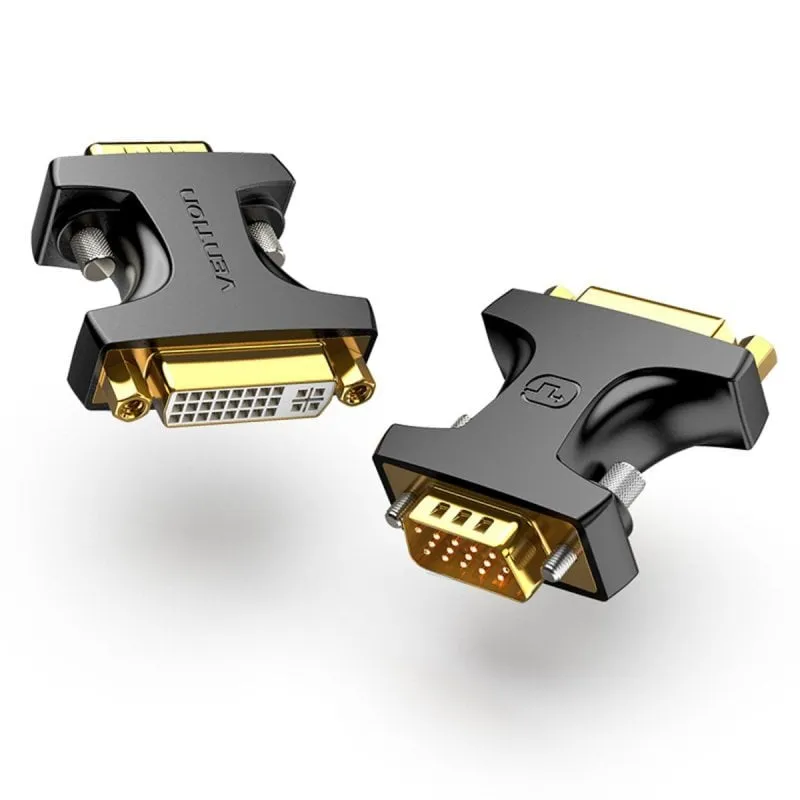 Adattatore Vention DDDB0 VGA Maschio - DVI Femmina Nero 1080P 60Hz - immagine 1
