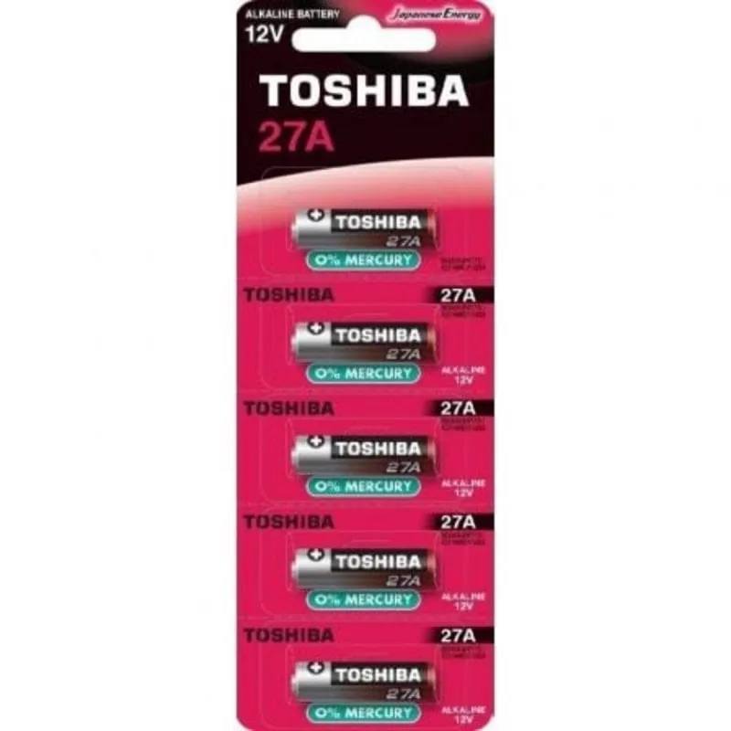 Pila Toshiba 27A 12V Alcalina Pack 5 Piezas Pila Toshiba 27A 12V Alcalina Pack 5 Piezas - immagine 1