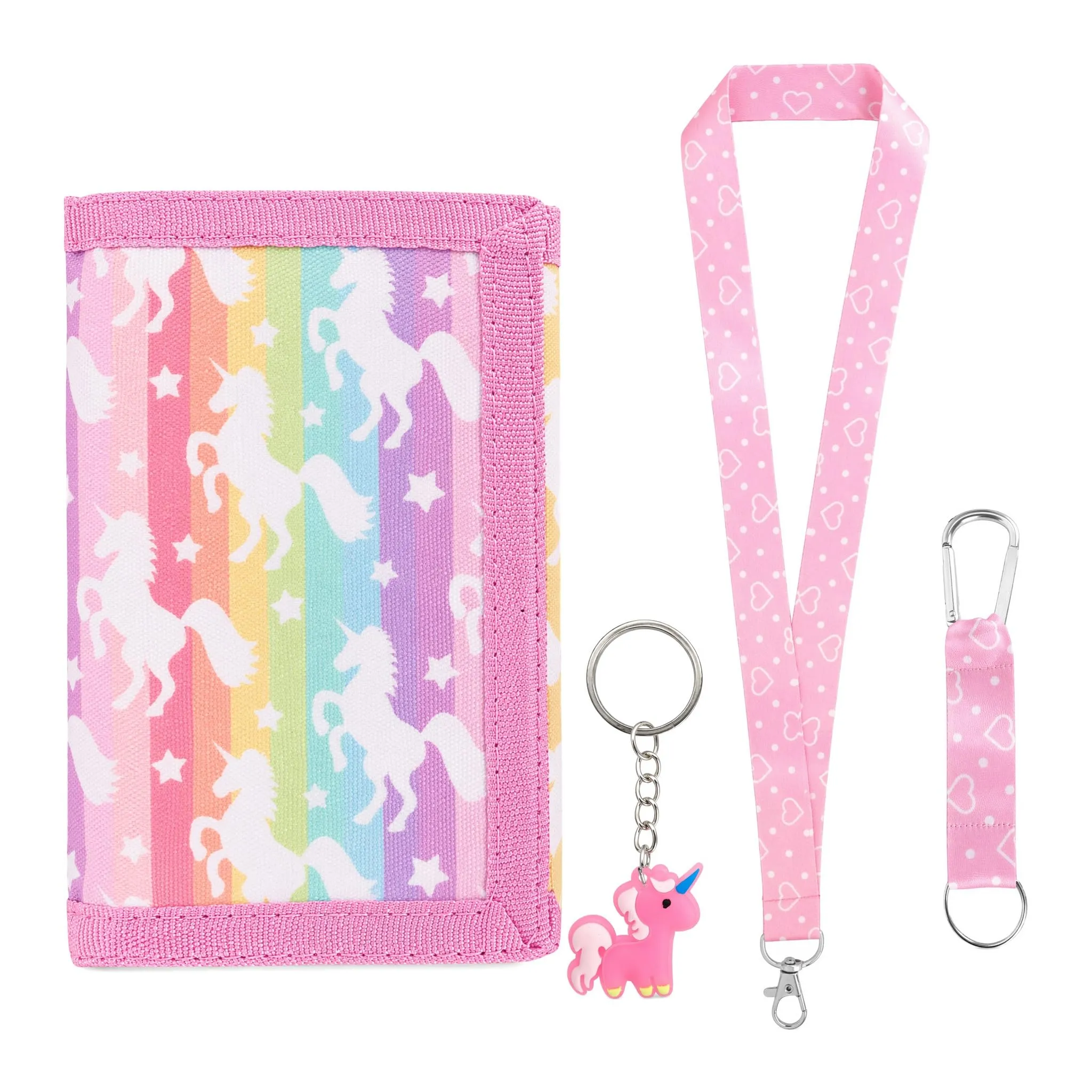 GADITIEK Portafoglio Bambino, Portafogli Bambini Trifold con Cordino, portafoglio ragazzo per Bambini di Età Compresa Tra 5 e 12 Anni Regalo di Natale di Compleanno (Razzo) (EX-Unicorn) - immagine 1