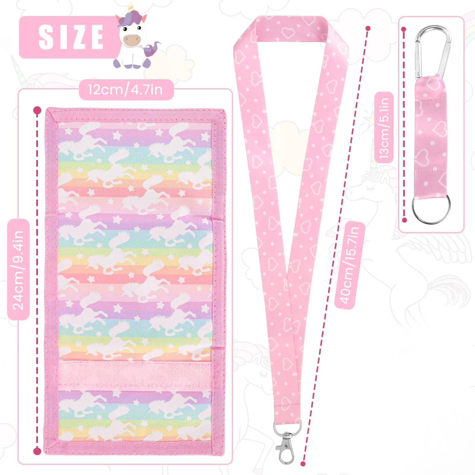 GADITIEK Portafoglio Bambino, Portafogli Bambini Trifold con Cordino, portafoglio ragazzo per Bambini di Età Compresa Tra 5 e 12 Anni Regalo di Natale di Compleanno (Razzo) (EX-Unicorn) - immagine 3