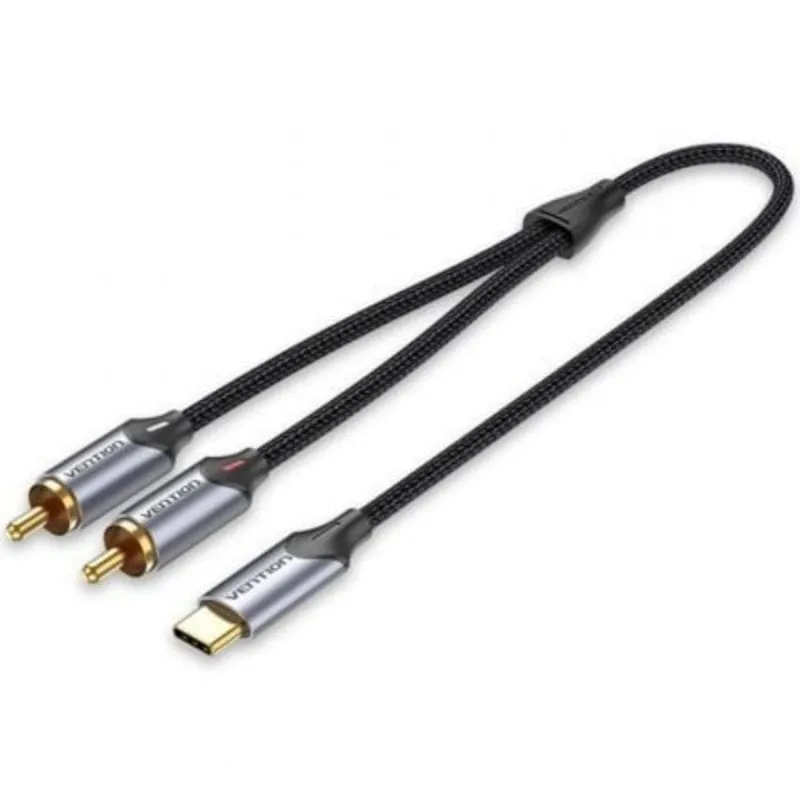 Cavo Vention USB-C Macho a 2 RCA Macho 3m Jieli AC1297A Grigio - immagine 1