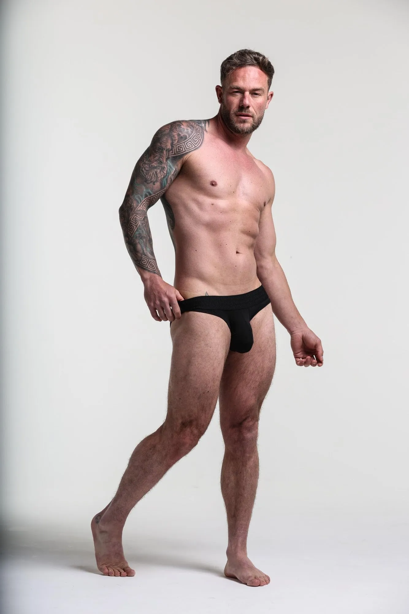 SUKREW - Intimo da Uomo Slips - Classic Brief Multipack 1x Starlight + 1x Eclipse - Taglia L - immagine 4