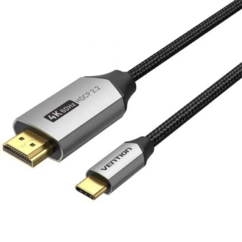 Cavo Convertitore HDMI 2.0 4K Vention CRBBF USB Tipo-C Maschio HDMI Maschio 1m Nero - immagine 1
