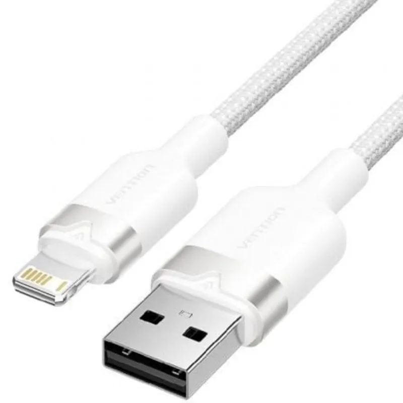 Cavo USB Lightning Vention LANWF 1m 480Mbps Bianco Cavo USB Lightning Vention LANWF 1m 480Mbps Bianco - immagine 1