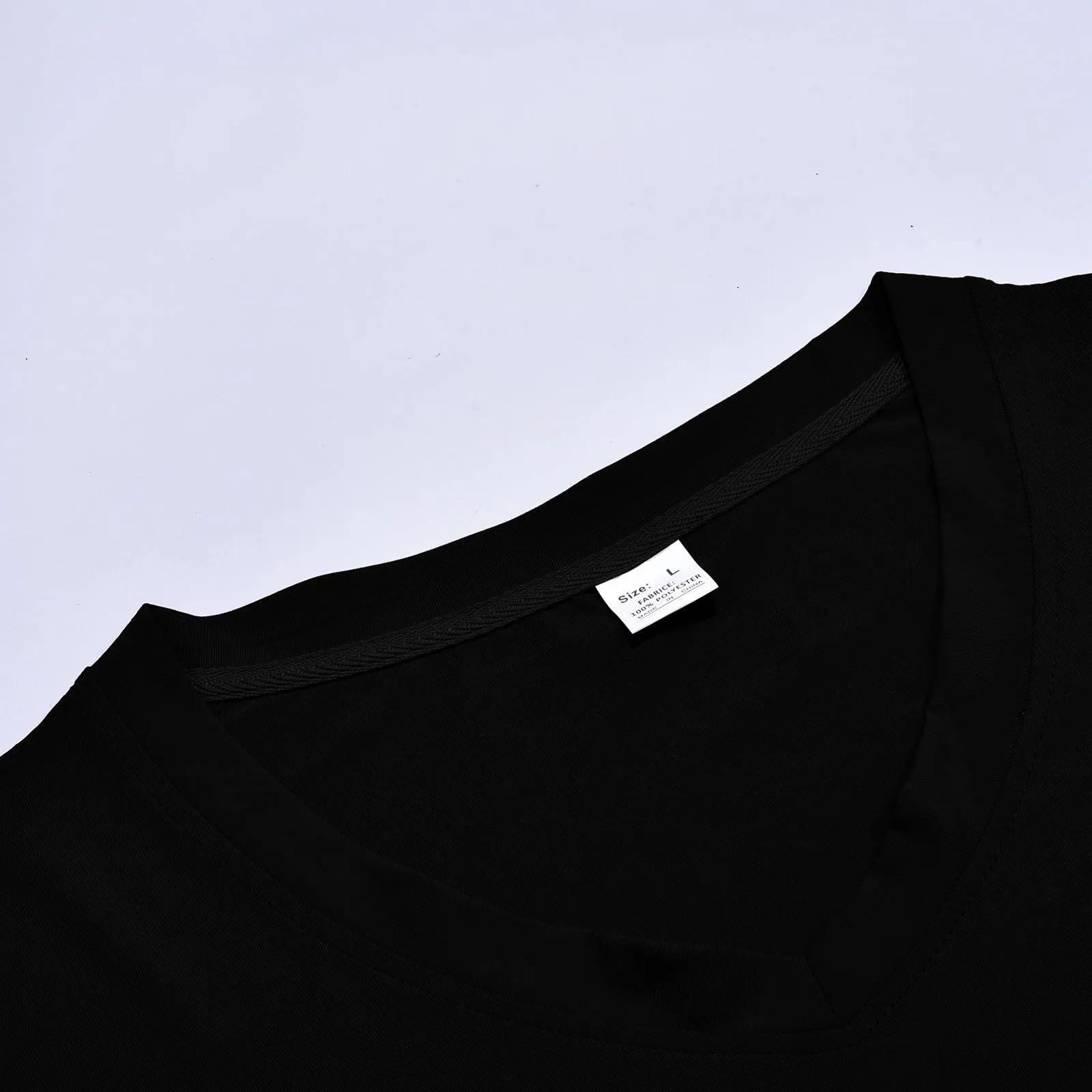 Duohropke Maglietta a maniche lunghe da uomo con profondo scollo a V, a maniche lunghe, slim fit, sexy, oversize, con scollo a V, maglietta da corsa, maglietta sportiva sottile, 01 nero, M - immagine 7