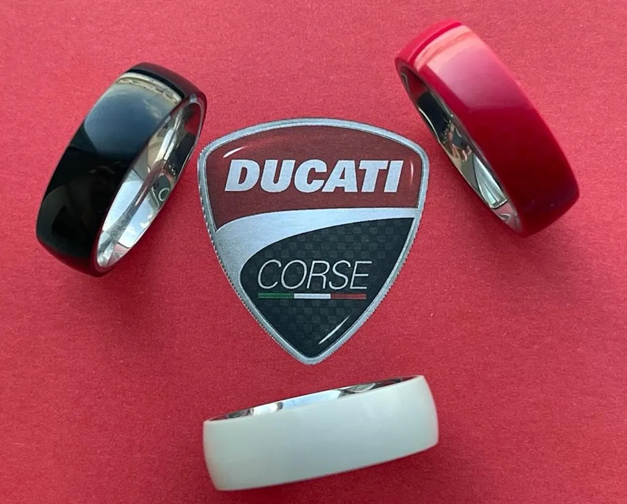 DUCATI Anello Uomo Donna Rosso Racing Jewels - immagine 4