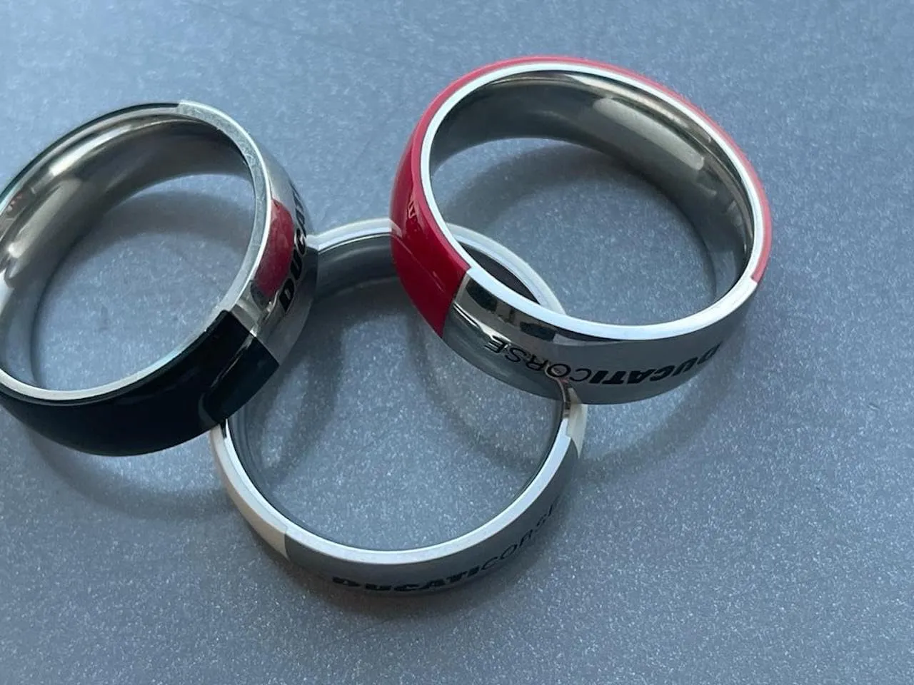 DUCATI Anello Unisex Acciao Smaltato Nero Racing Jewels (Nero, 30, Centimetri) - immagine 11