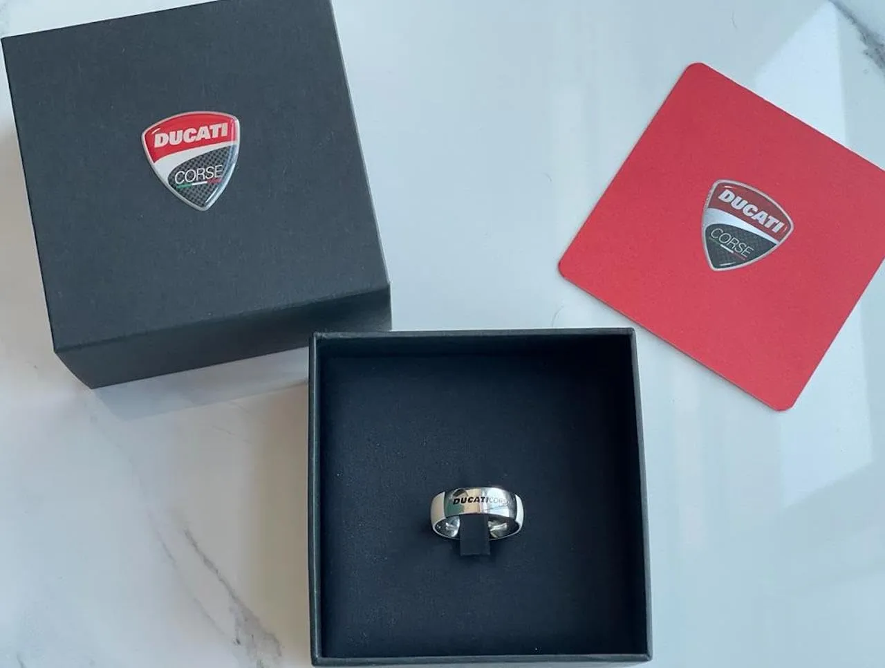 DUCATI Anello Unisex Acciao Smaltato Nero Racing Jewels (Nero, 30, Centimetri) - immagine 12