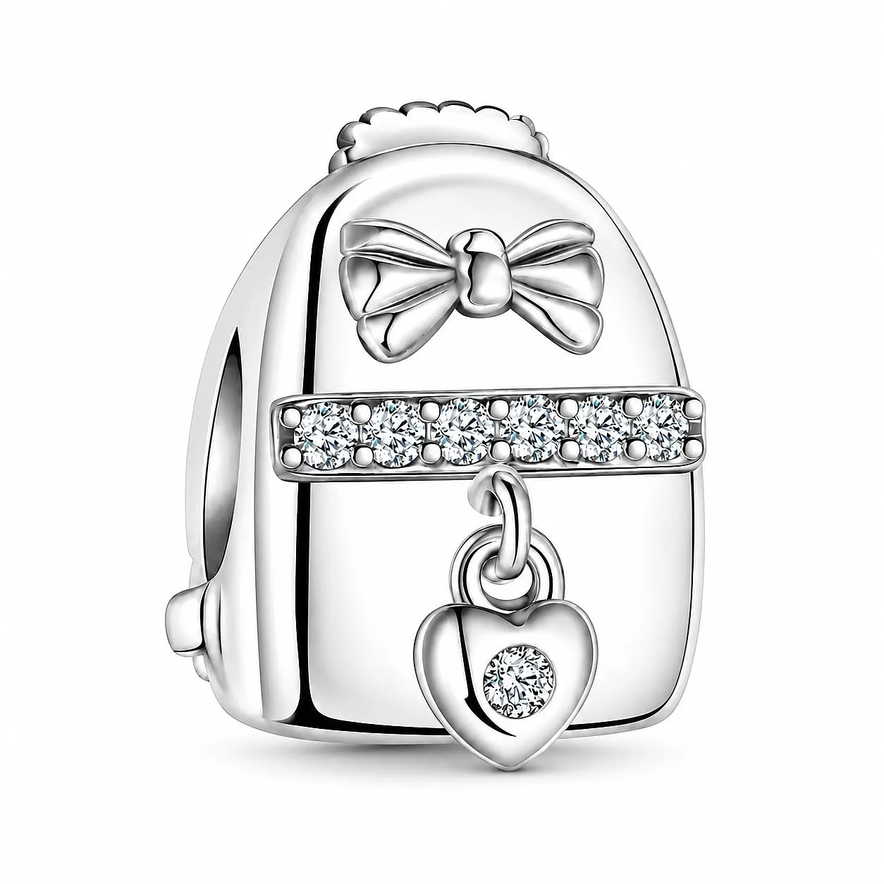 MariaFonte Charm Zaino Compatibile Tutte Marche Pendente Scuola Diploma Gufo Pergamena Cappello Libro Cuore Stella Compleanno Anniversario Ciondoli Originale Bead Argento - immagine 1