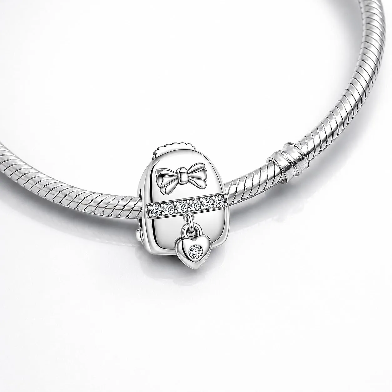 MariaFonte Charm Zaino Compatibile Tutte Marche Pendente Scuola Diploma Gufo Pergamena Cappello Libro Cuore Stella Compleanno Anniversario Ciondoli Originale Bead Argento - immagine 6