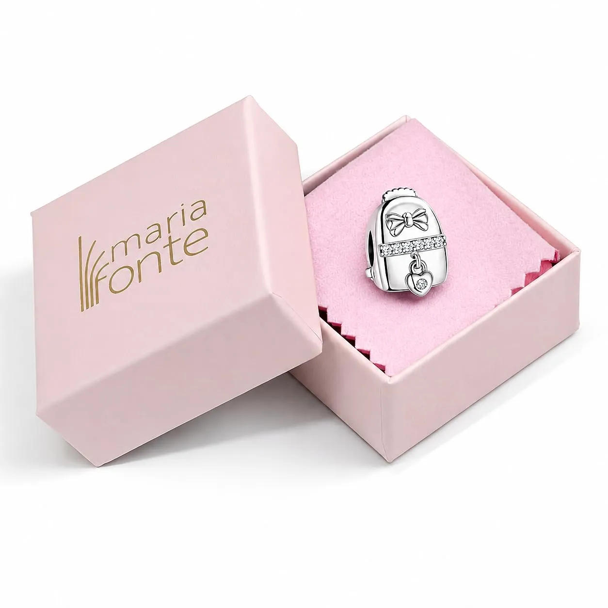 MariaFonte Charm Zaino Compatibile Tutte Marche Pendente Scuola Diploma Gufo Pergamena Cappello Libro Cuore Stella Compleanno Anniversario Ciondoli Originale Bead Argento - immagine 7