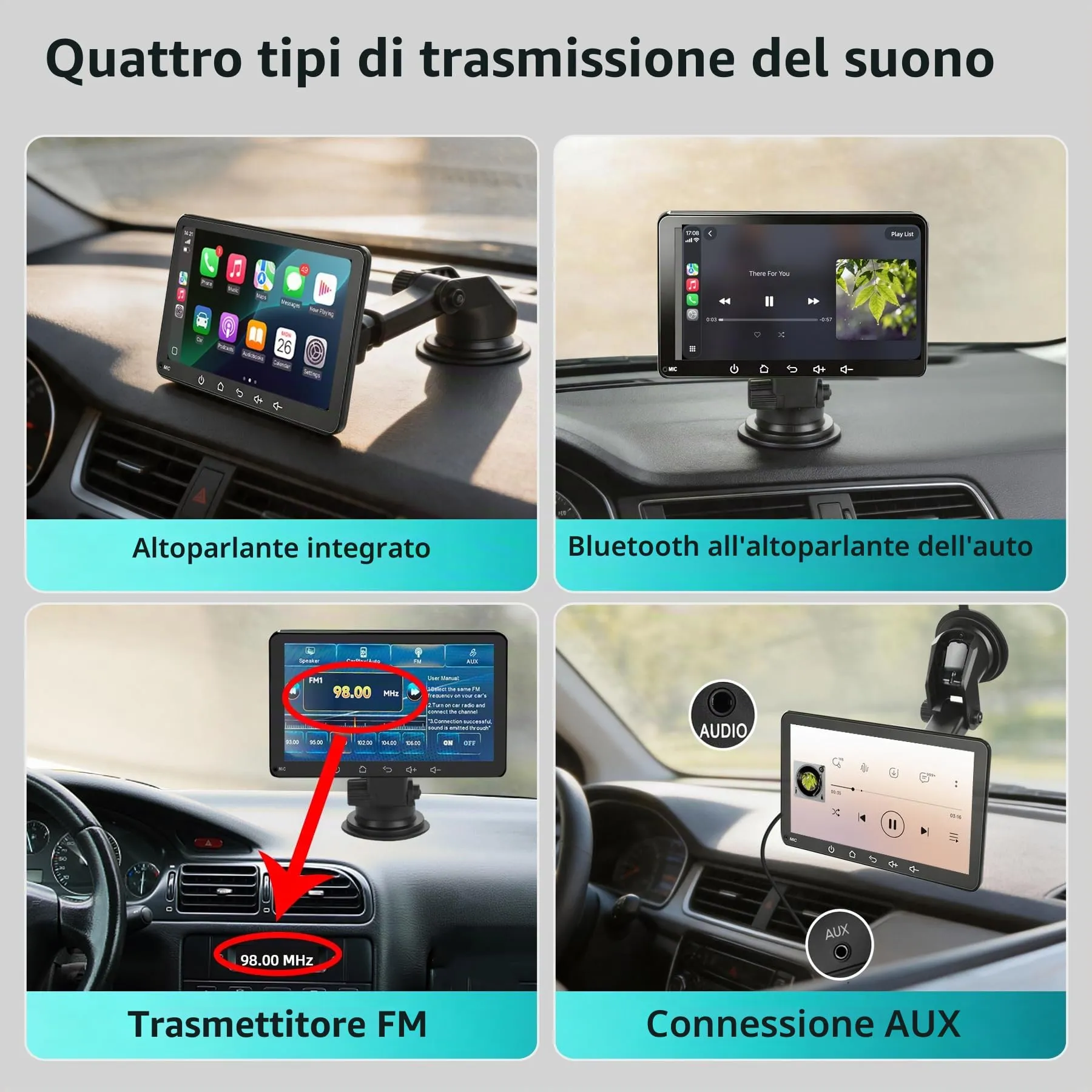 7 Pollici Schermo per Auto con Wireless CarPlay e Android Auto - immagine 3