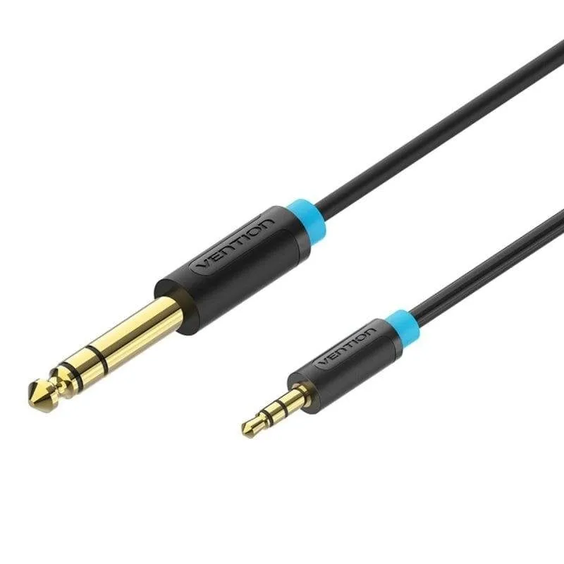 Cavo Audio Vention BABBI Jack 6.35mm Maschio a Jack 3.5mm Maschio 3m Rame Stagnato Nero - immagine 1