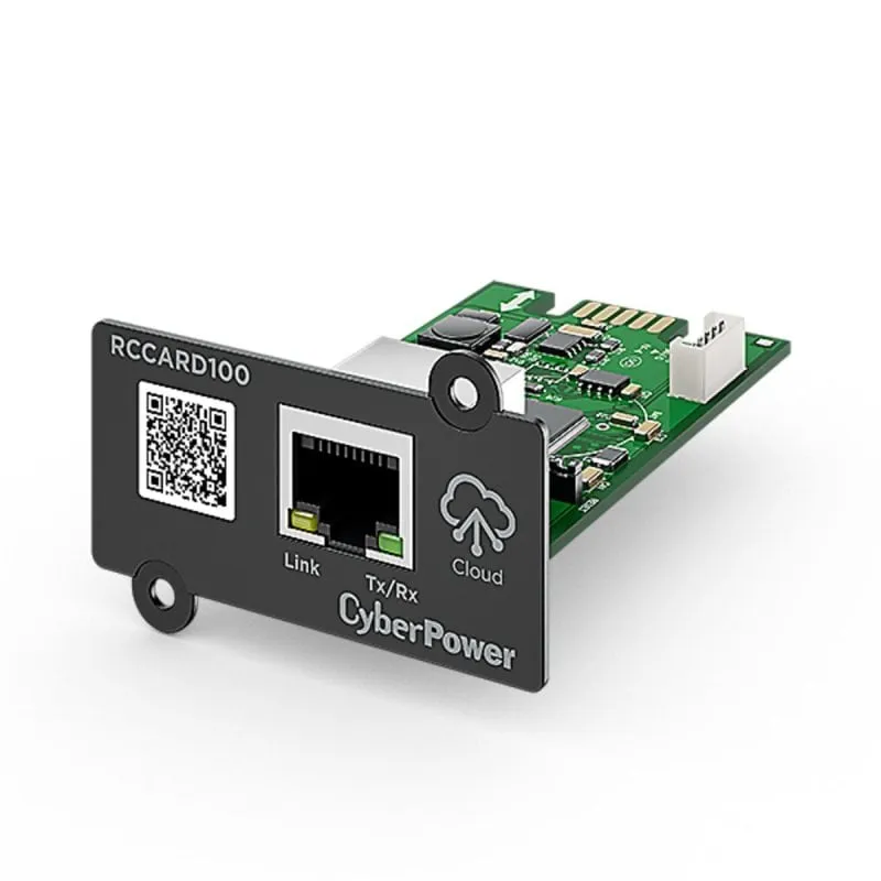 Scheda di Rete CyberPower RCCARD100 Ethernet 100 Mbit/s Interna Nero Verde Metallo - immagine 1