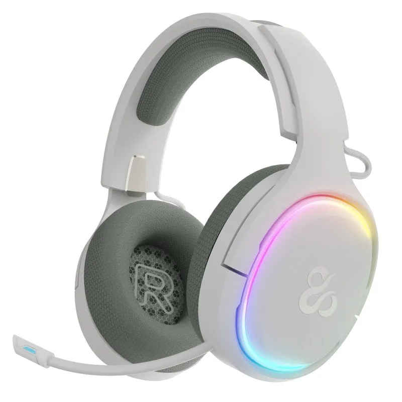 Cuffie da gioco wireless Newskill Aton V2 Ivory RGB Bluetooth 5.0 multipiattaforma bianche - immagine 1