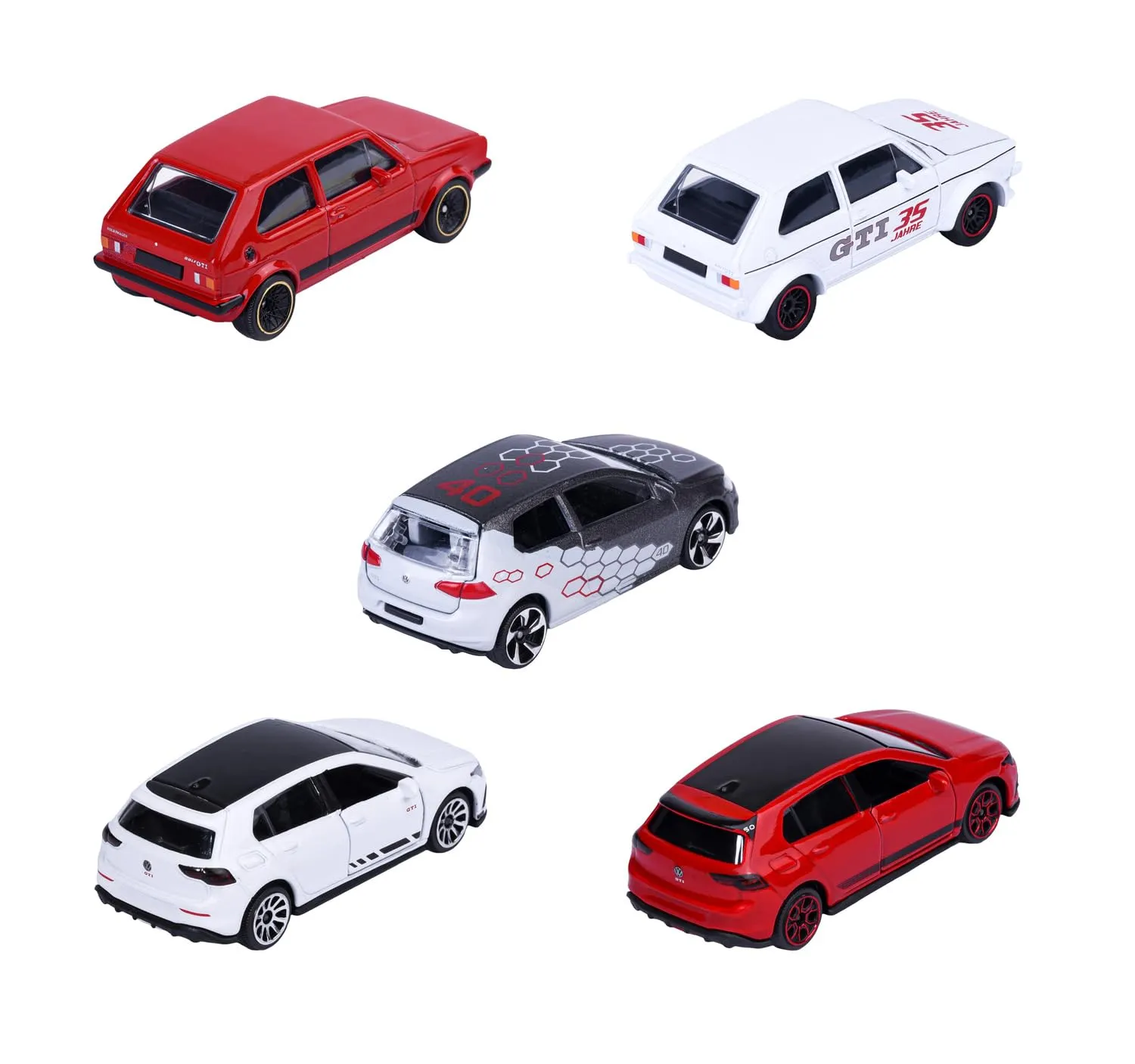 Majorette - Giftpack Volkswagen Golf GTI, Set 5 Modellini Auto Die-Cast, Collezione VW Golf GTI, Auto in Metallo, da collezionare, 8502105007S06 - immagine 3