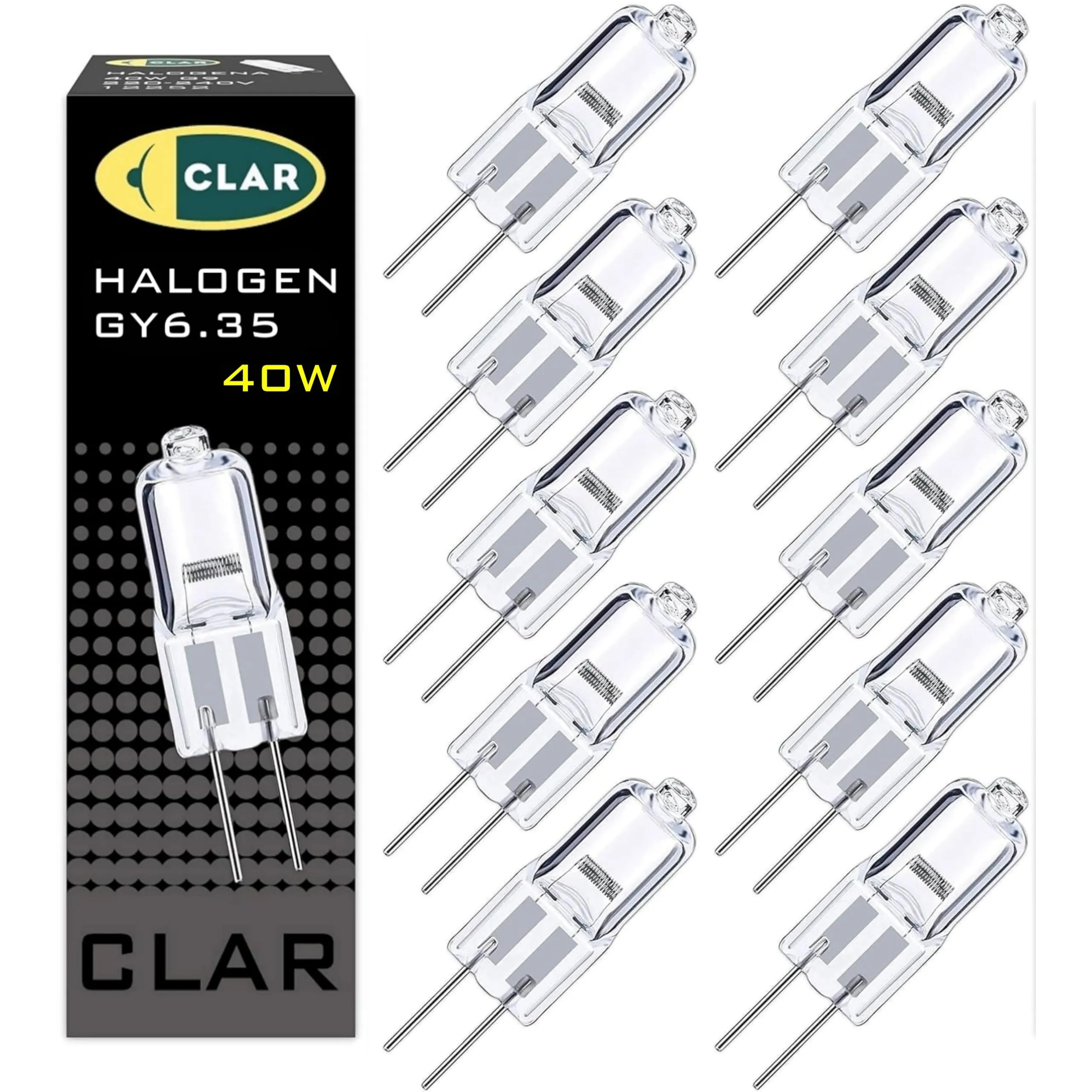 CLAR - Lampadina GY6.35 alogena 40W 12V (Pack 10) - immagine 1