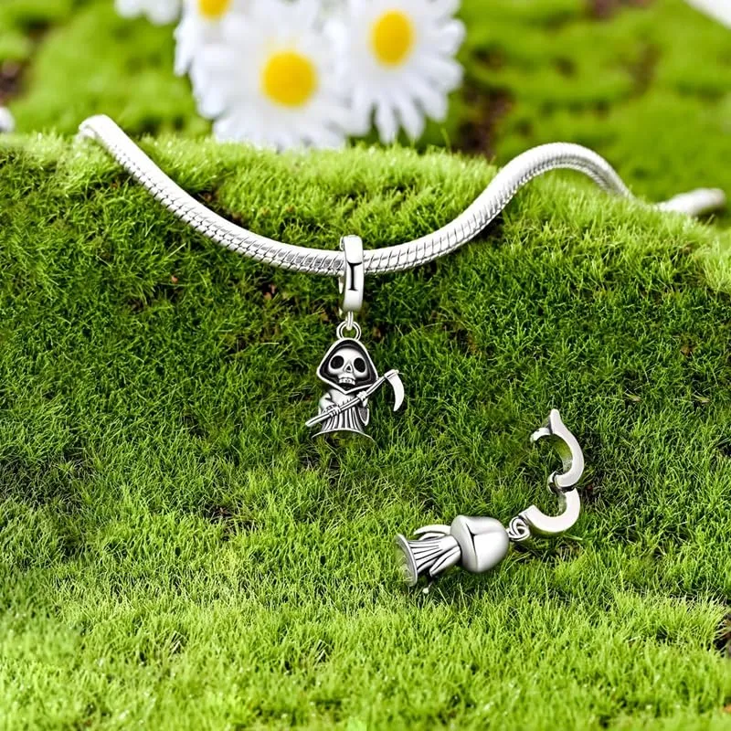 QIKAOLA Ciondolo Bead Charm Perline in argento sterling S925 per bracciali e collane europee per donne - immagine 4