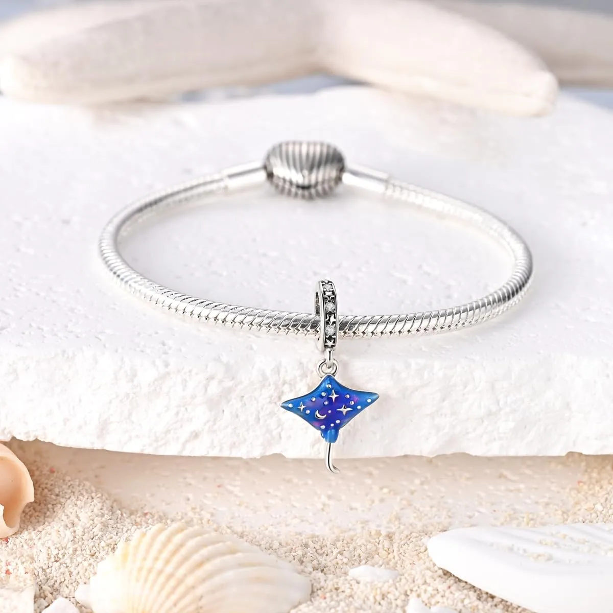 QIKAOLA Ciondolo Bead Charm Perline in argento sterling S925 per bracciali e collane europee per donne - immagine 4