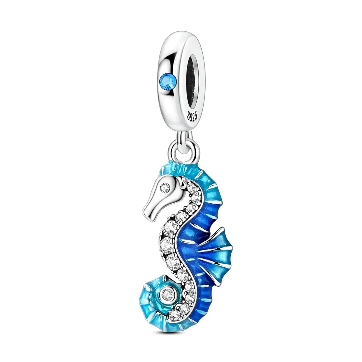 QIKAOLA Ciondolo Bead Charm Perline in argento sterling S925 per bracciali e collane europee per donne - immagine 1