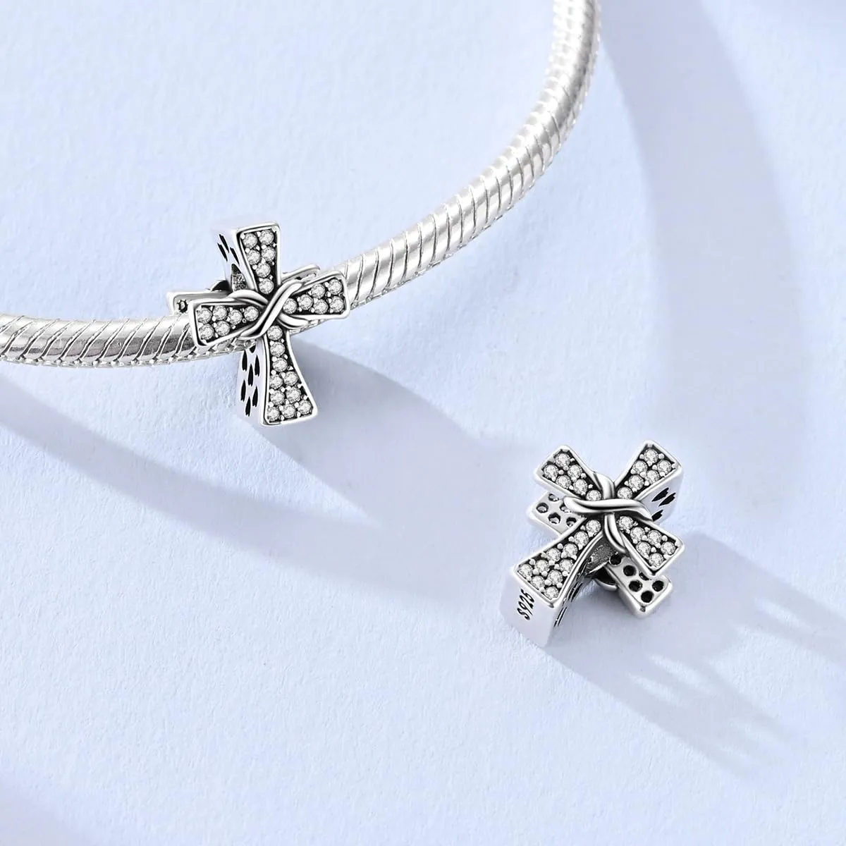 QIKAOLA Ciondolo Bead Charm Perline in argento sterling S925 per bracciali e collane europee per donne - immagine 3