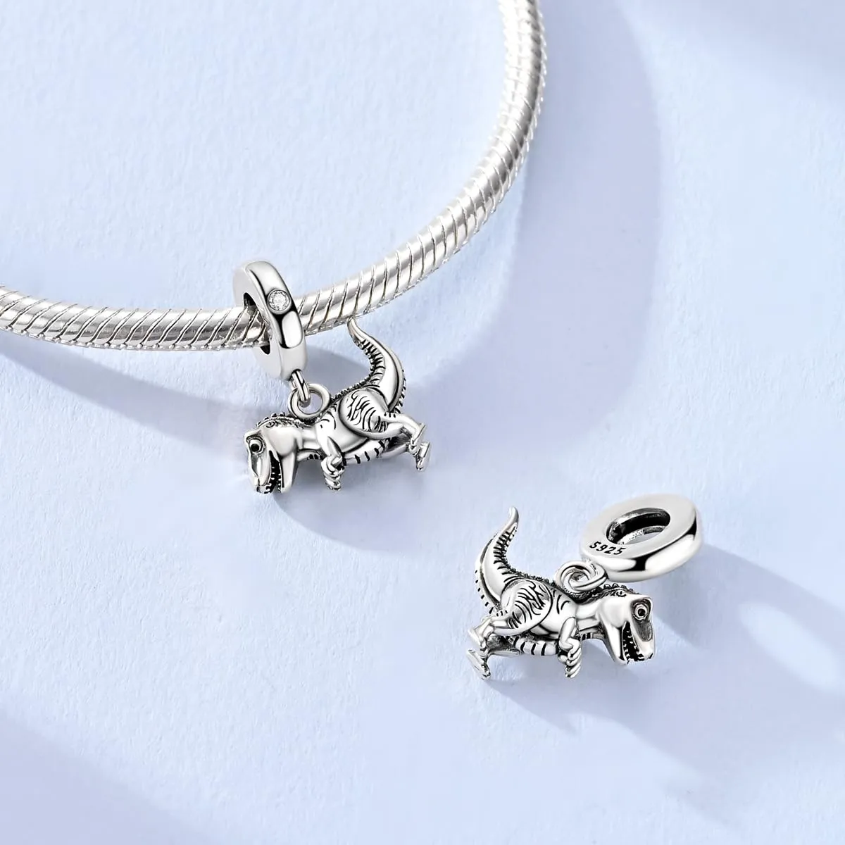 QIKAOLA Ciondolo Bead Charm Perline in argento sterling S925 per bracciali e collane europee per donne - immagine 3