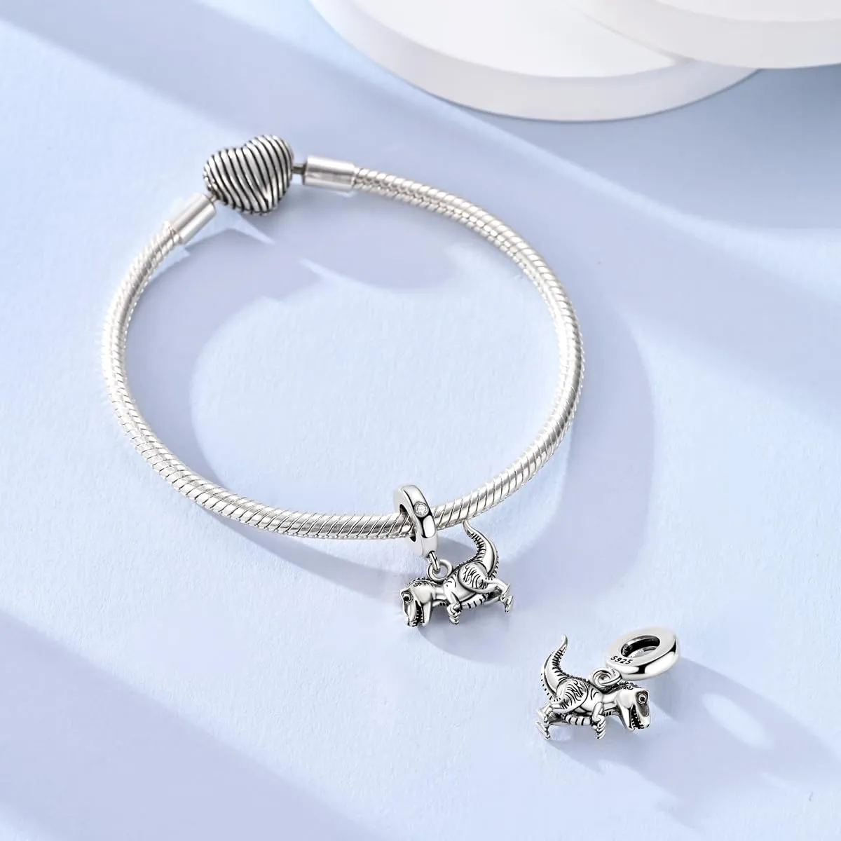 QIKAOLA Ciondolo Bead Charm Perline in argento sterling S925 per bracciali e collane europee per donne - immagine 5