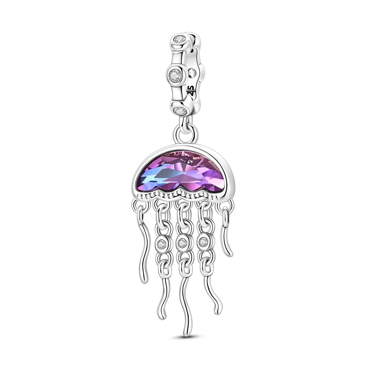 QIKAOLA Ciondolo Bead Charm Perline in argento sterling S925 per bracciali e collane europee per donne - immagine 1