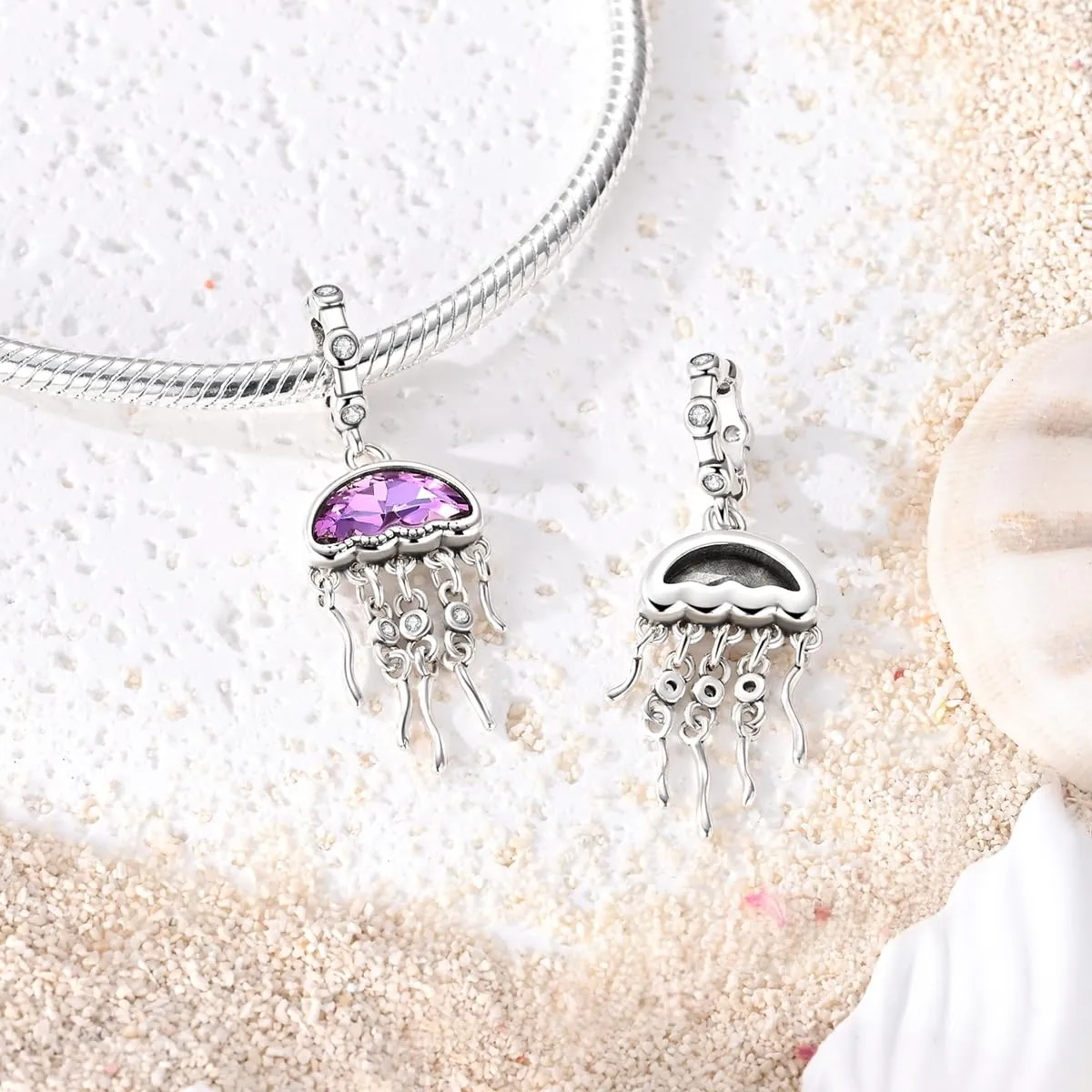 QIKAOLA Ciondolo Bead Charm Perline in argento sterling S925 per bracciali e collane europee per donne - immagine 3