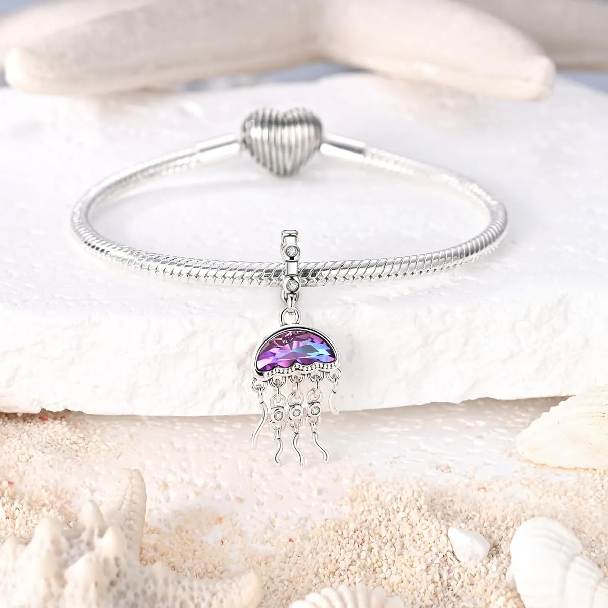 QIKAOLA Ciondolo Bead Charm Perline in argento sterling S925 per bracciali e collane europee per donne - immagine 4